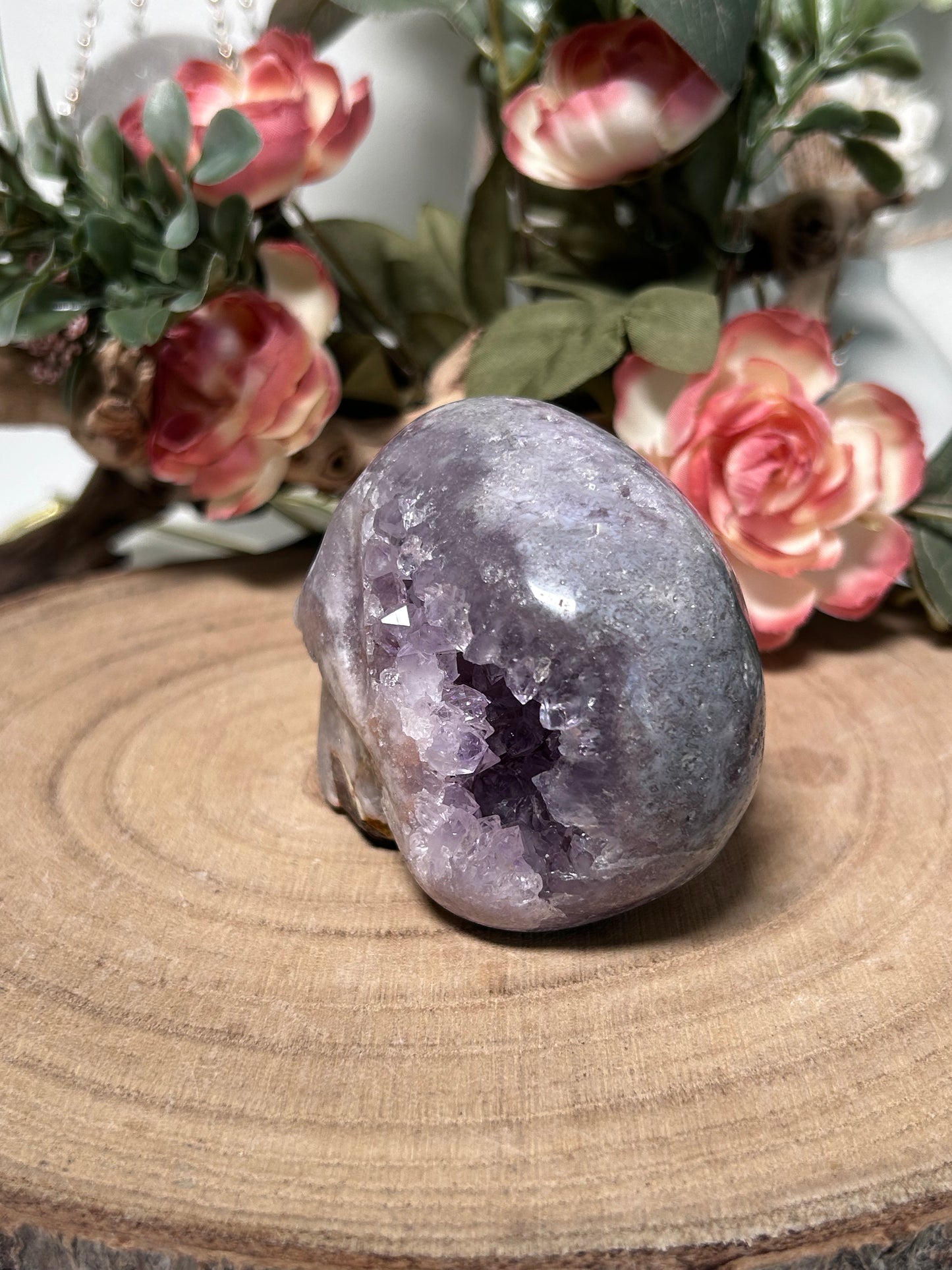 High Quality Pink Amethyst Skull 184