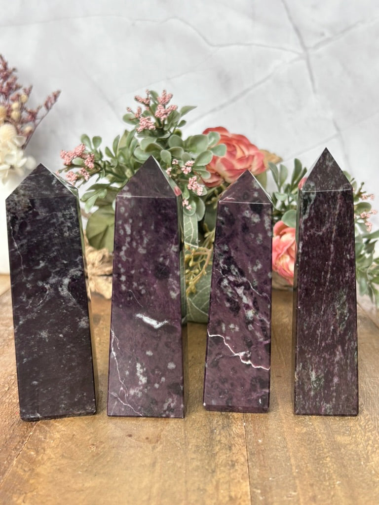 Purple Dumortierite Towers