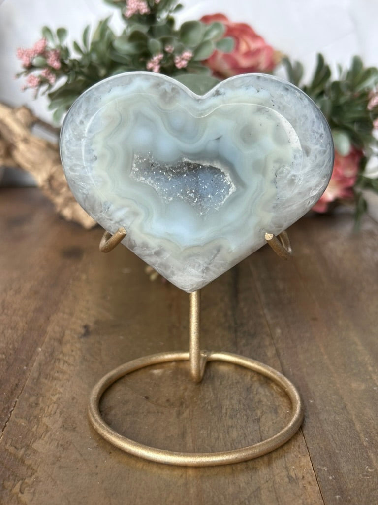 Druzy Heart 55