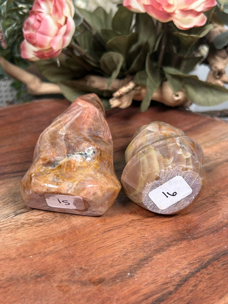 Peach Moonstone Flame