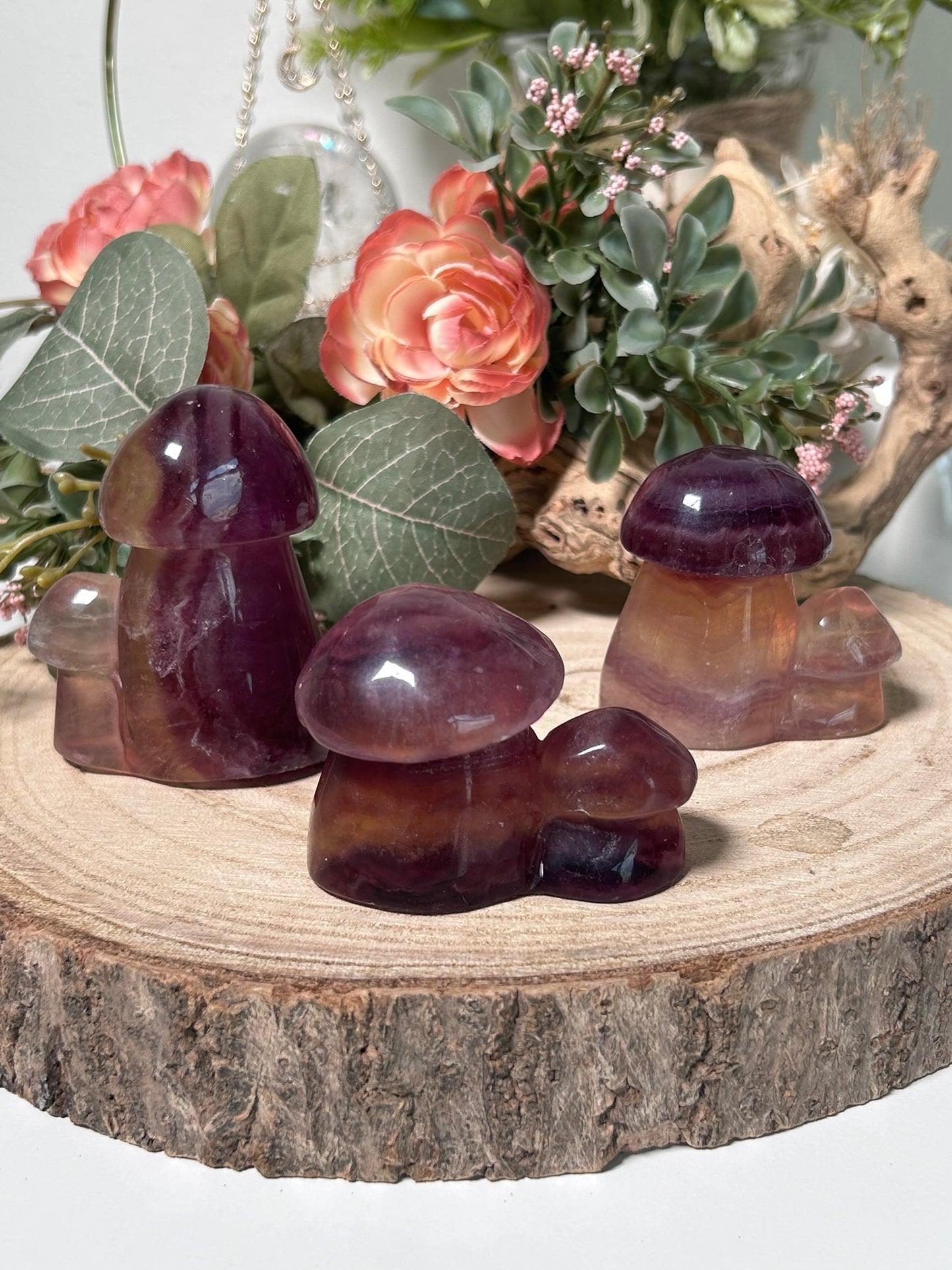 Candy Fluorite Mushroom Clusters