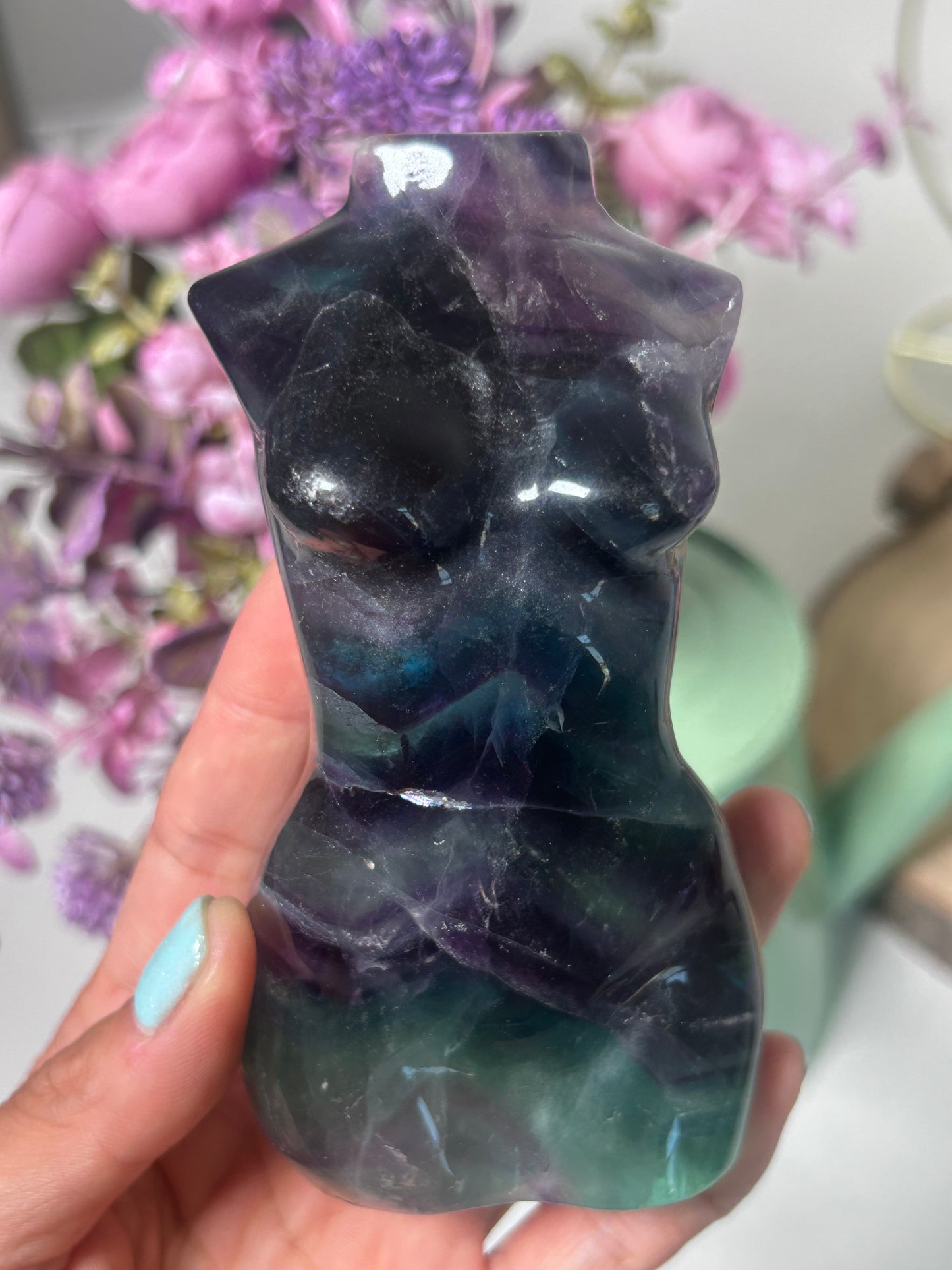 Rainbow Fluorite Goddess Body 128b