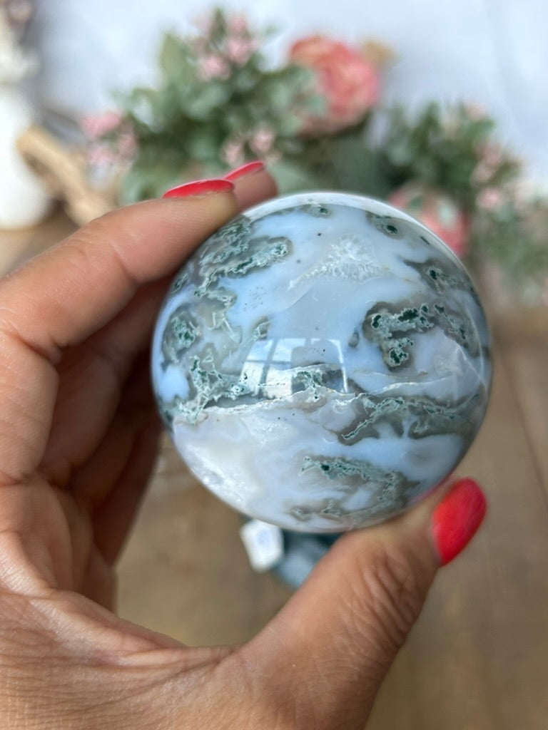 Moss Agate Sphere 50