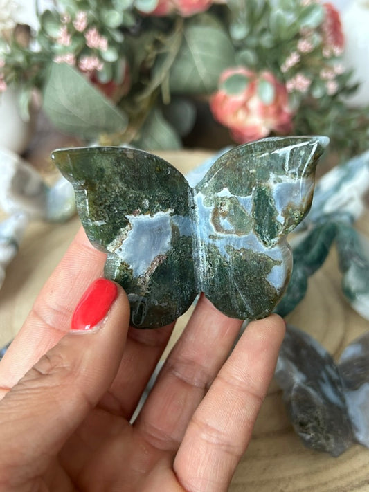 Moss Agate Butterfly