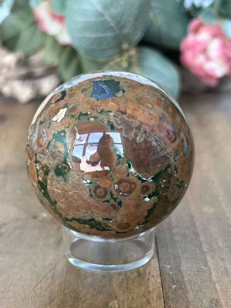 Rainforest Jasper Sphere 56