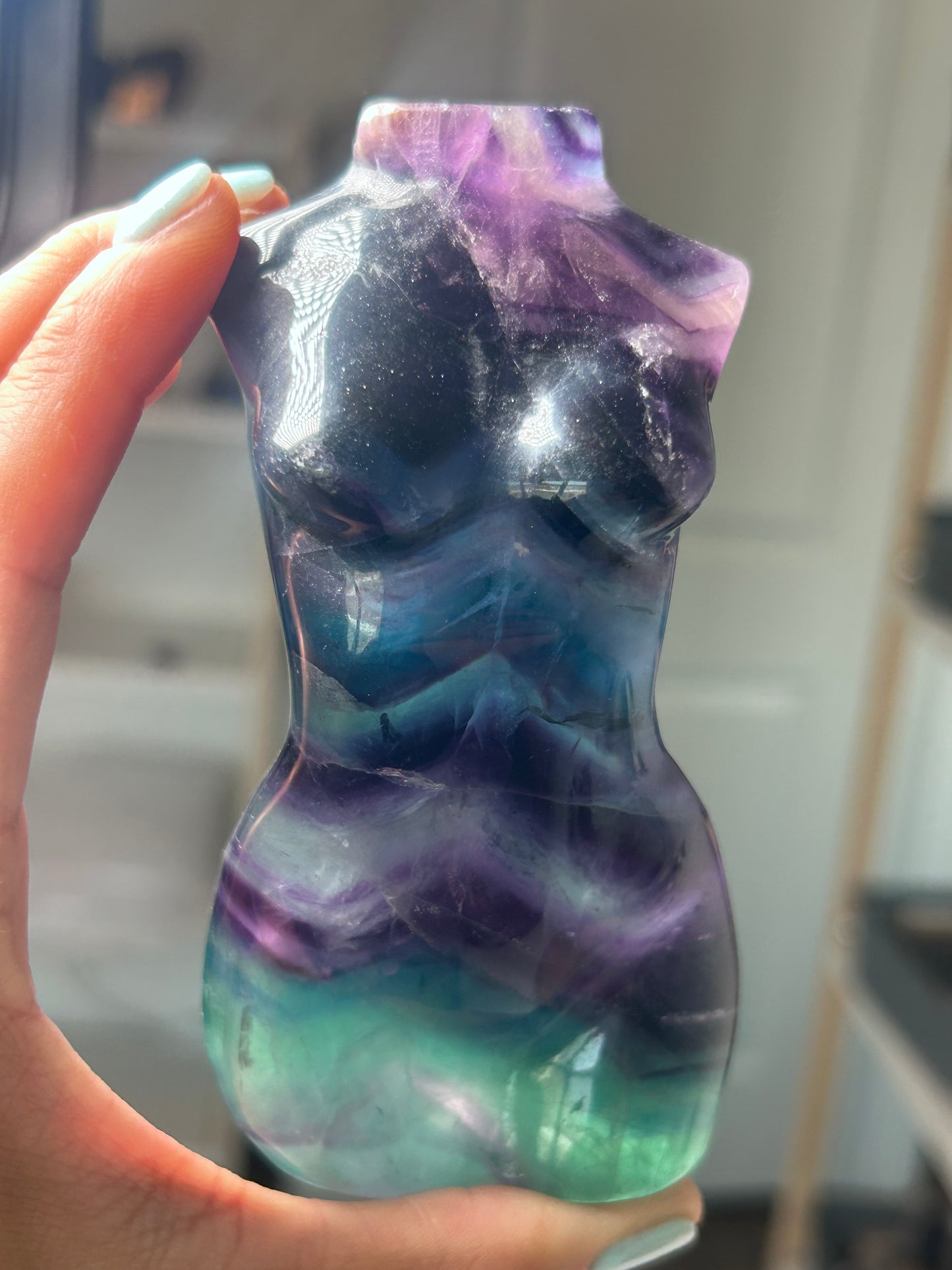 Rainbow Fluorite Goddess Body 128b