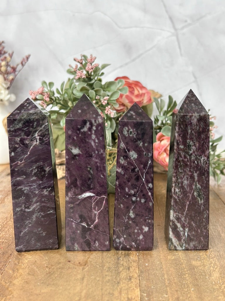 Purple Dumortierite Towers