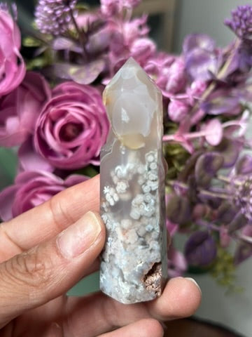 Blue Flower Agate Point 21