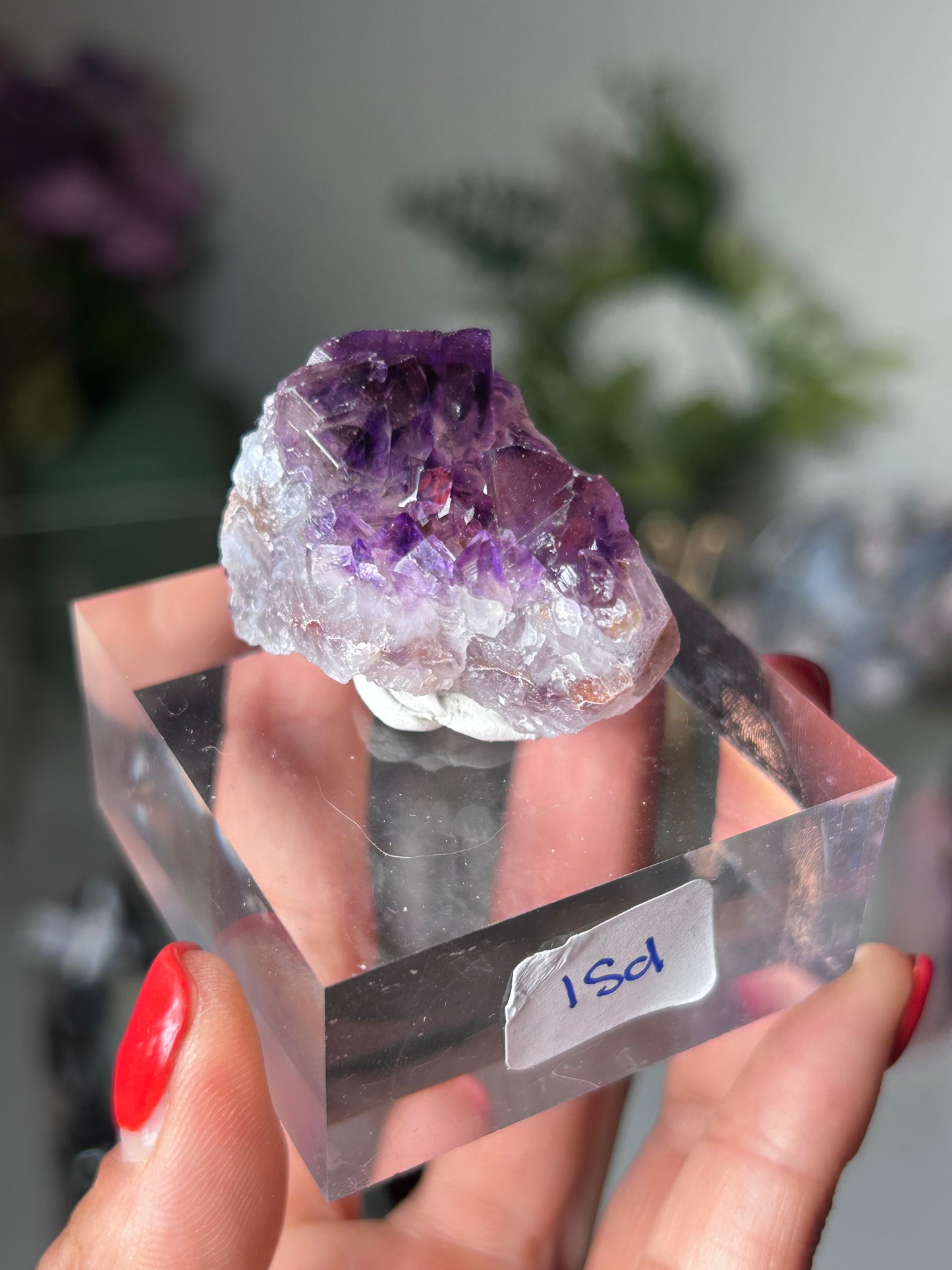 Amethyst Elestial with Red Hematite 15d