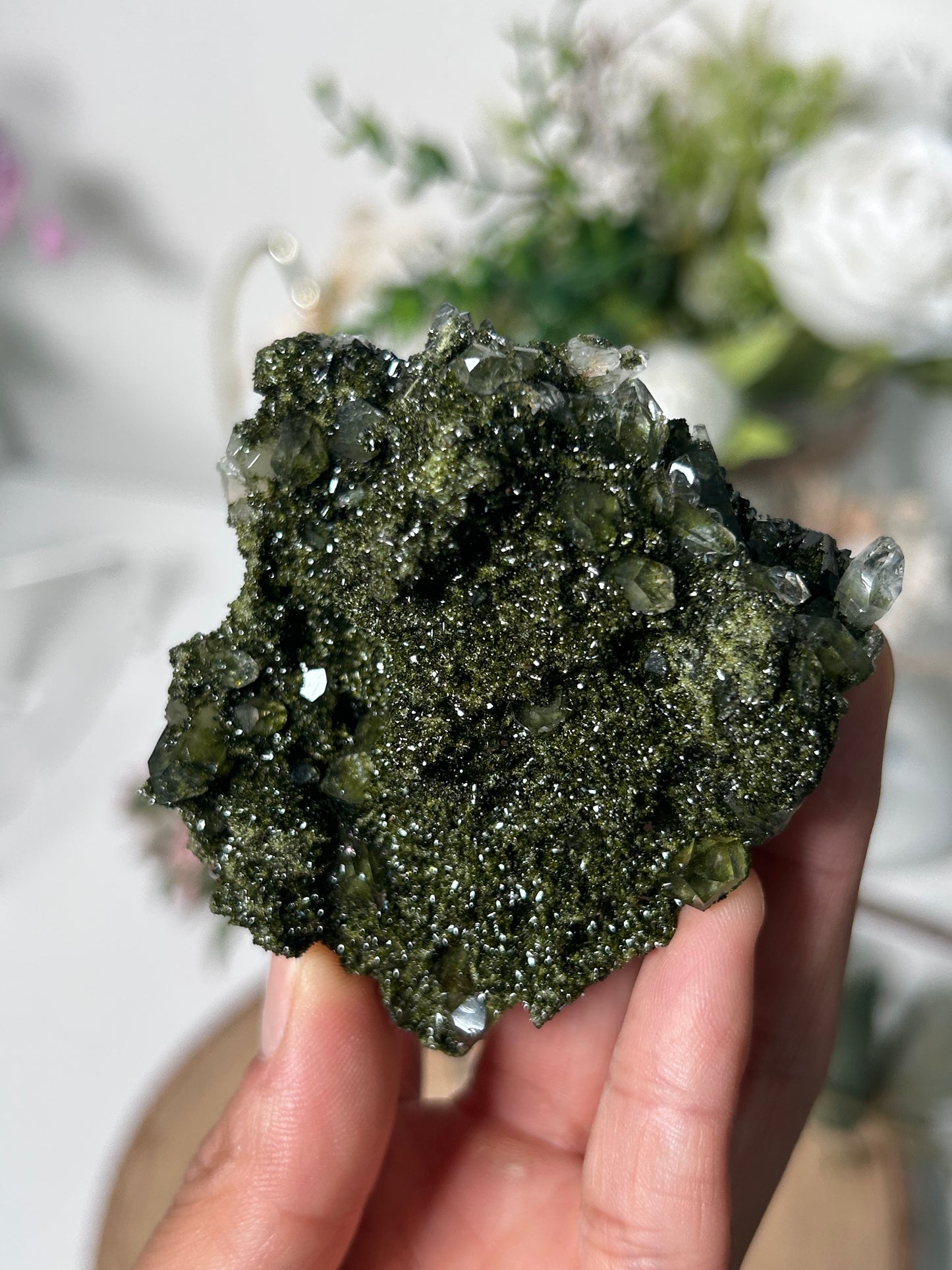 Forest Fairy Epidote on Quartz 133