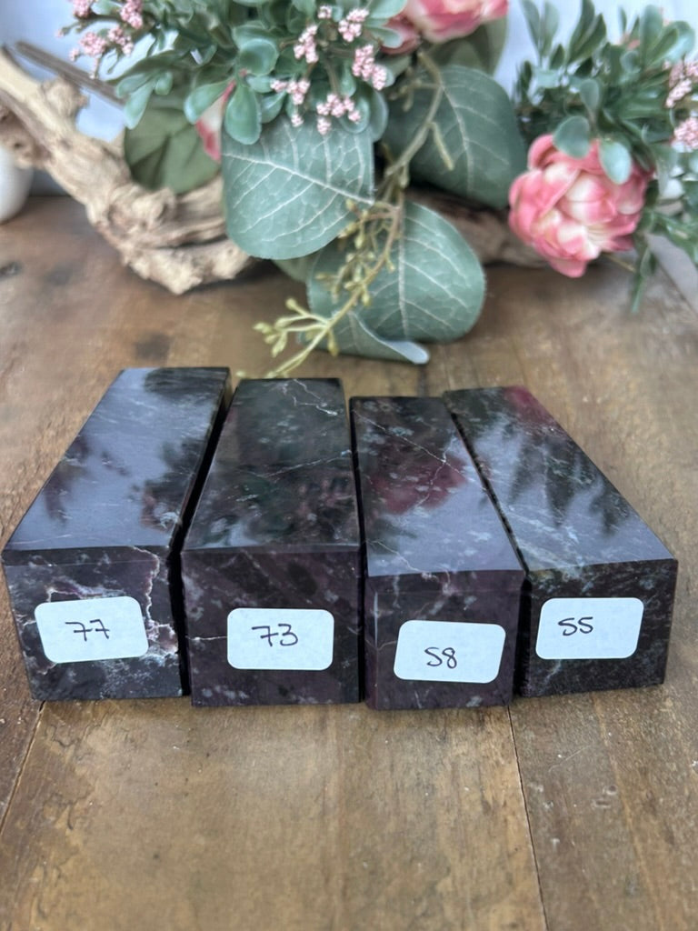 Purple Dumortierite Towers