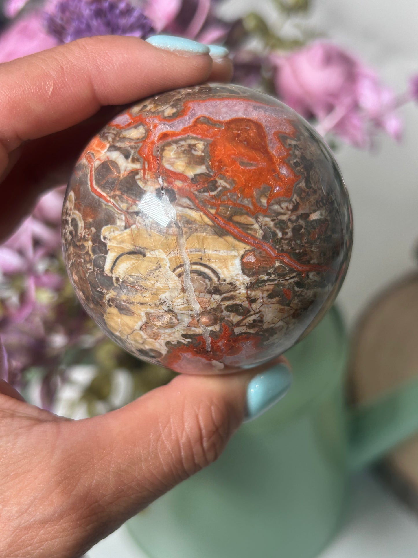 Money Agate Sphere 61b