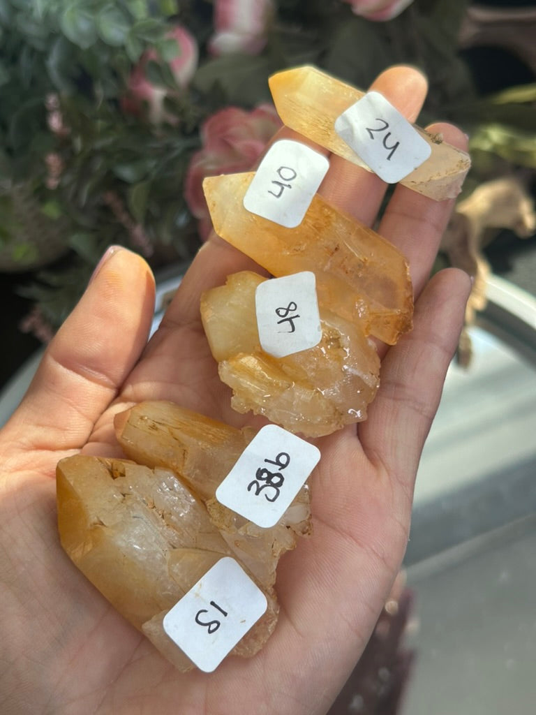 Mango Quartz from Cabiche Mine, Colombia Points