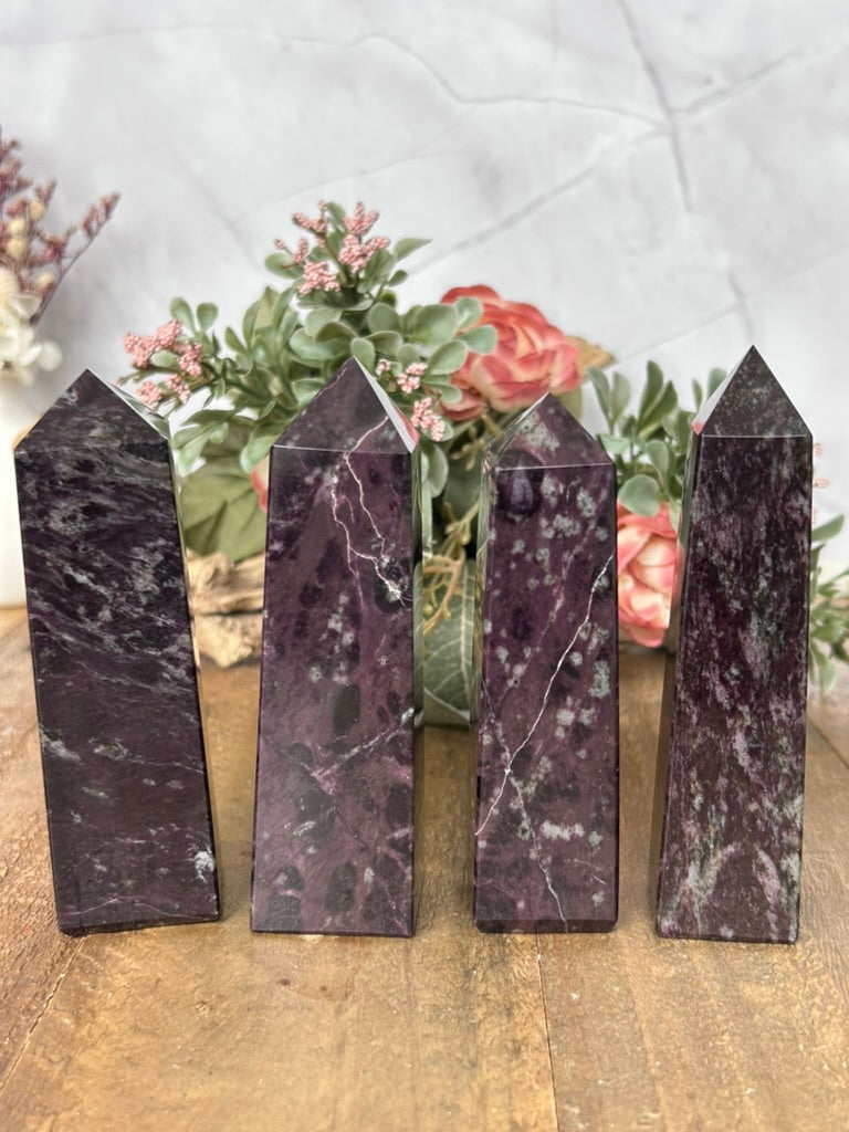 Purple Dumortierite Towers