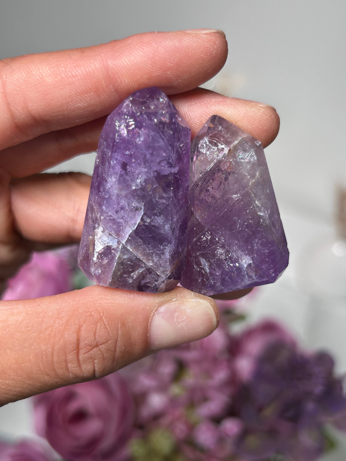 Mini Smokey Amethyst Points From Brazil