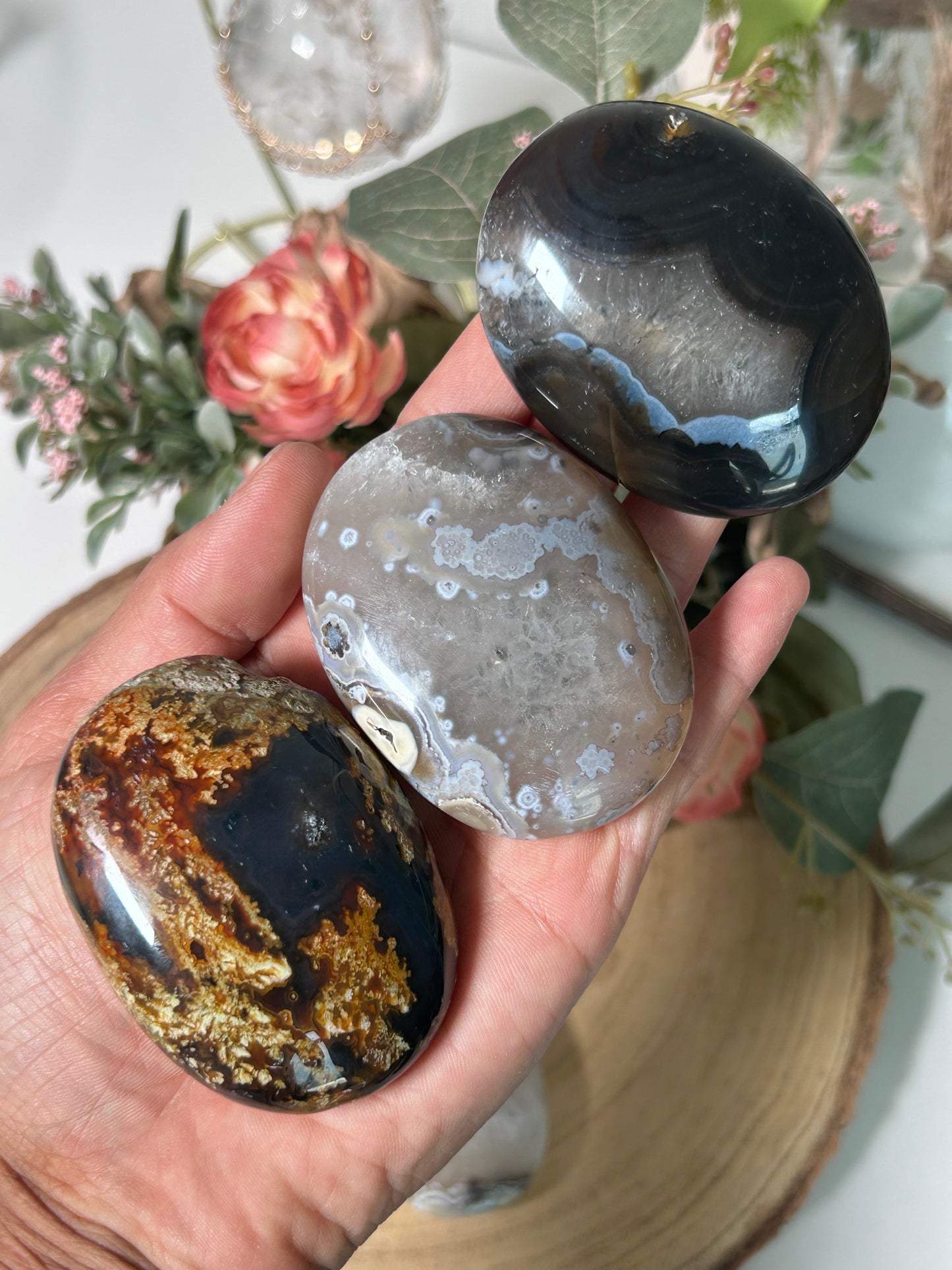 Indonesian Timor Agate Palm 55b, 36, 27, 35