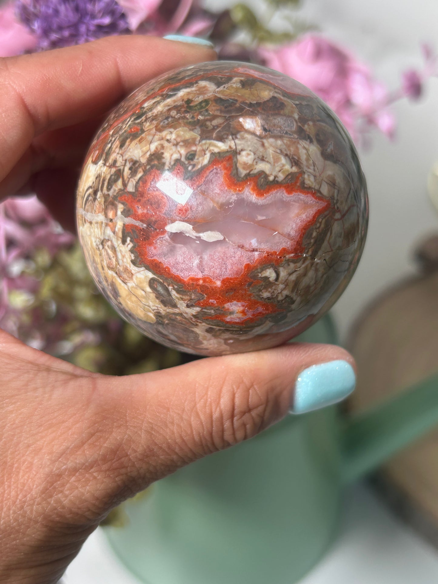 Money Agate Sphere 61b