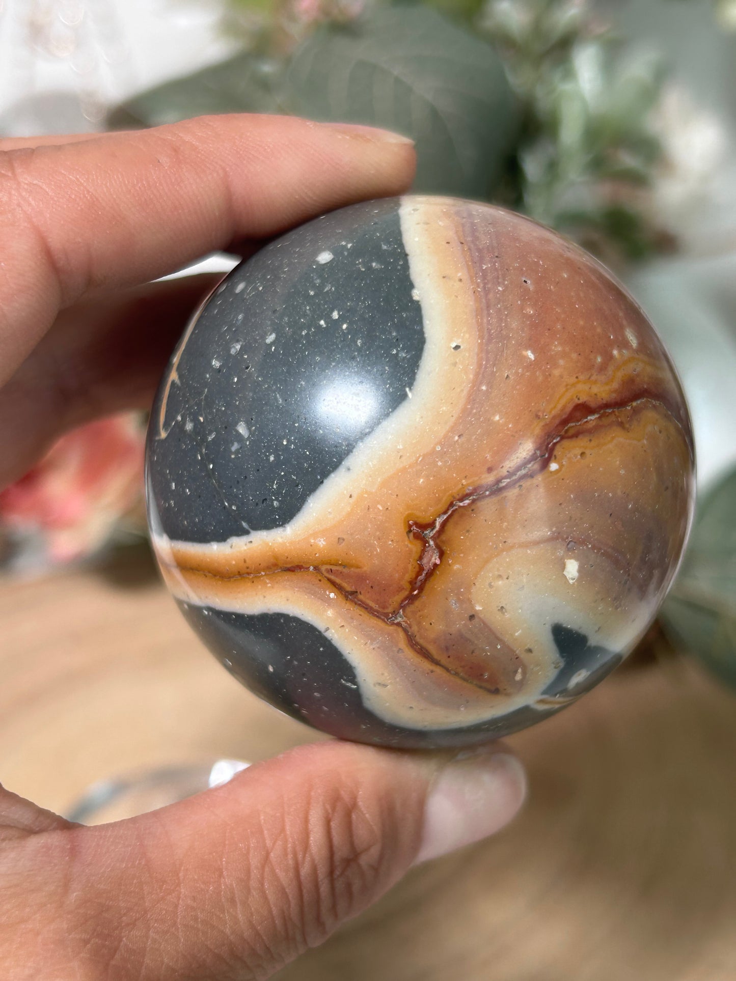 Indonesian Polychrome Jasper Sphere 48