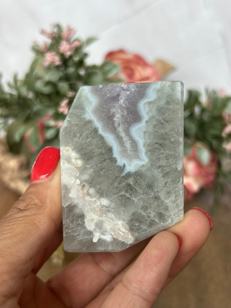 Green Quartz Amethyst Flower Agate FF