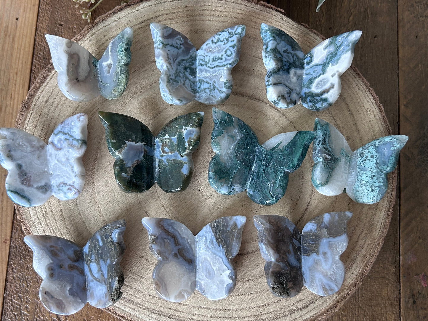 Moss Agate Butterfly