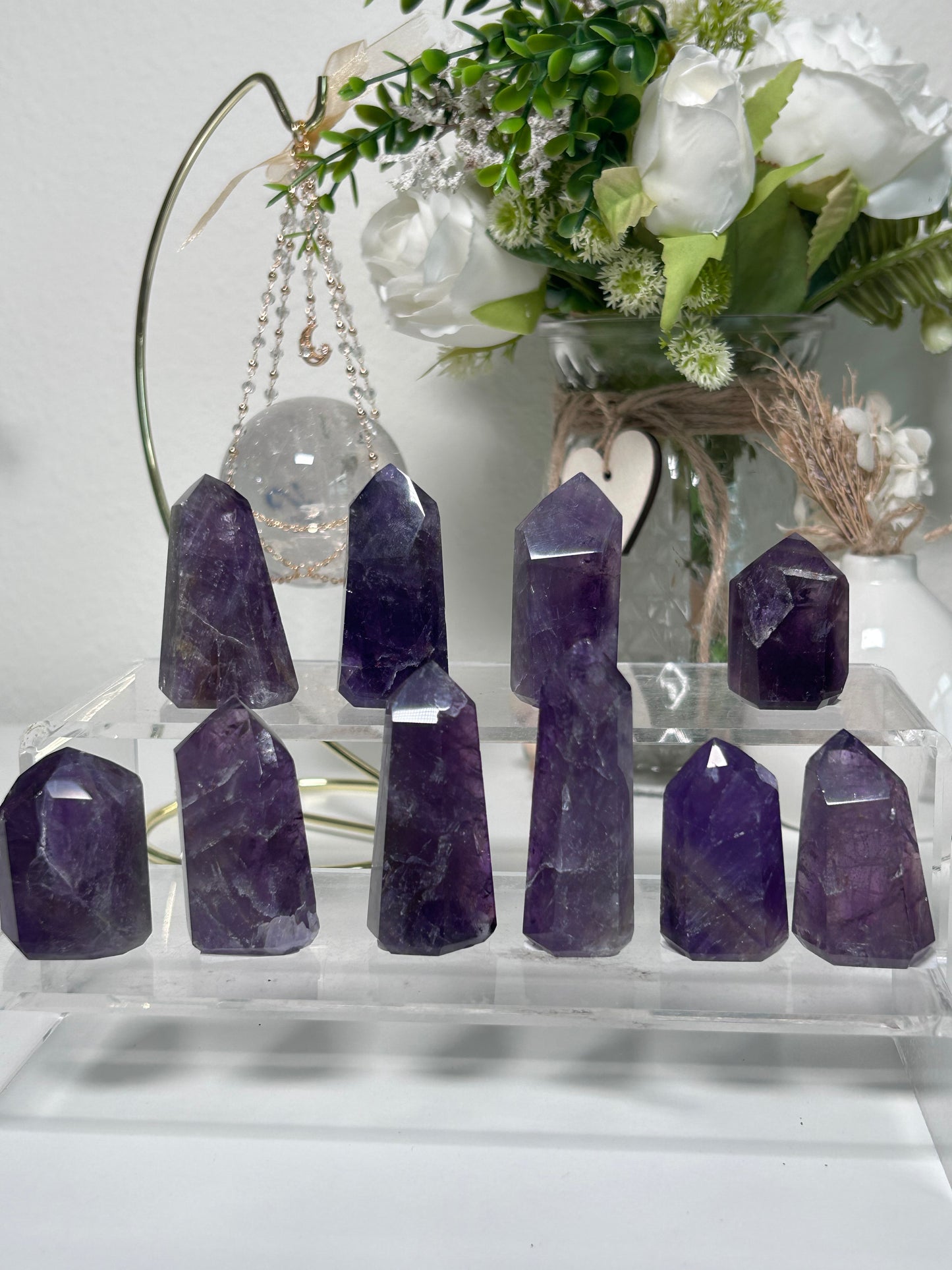 Smokey Amethyst Points From Brazil