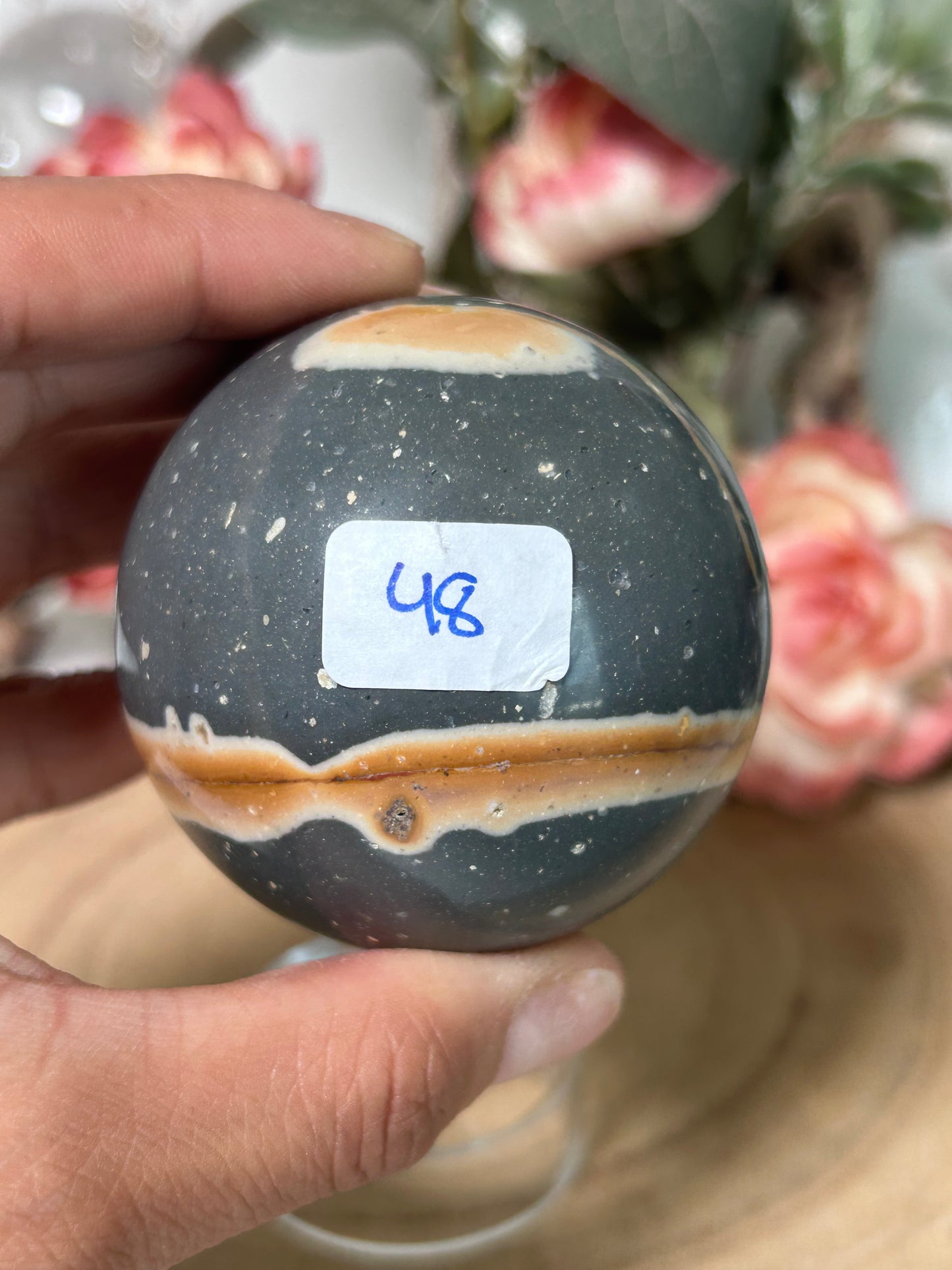 Indonesian Polychrome Jasper Sphere 48