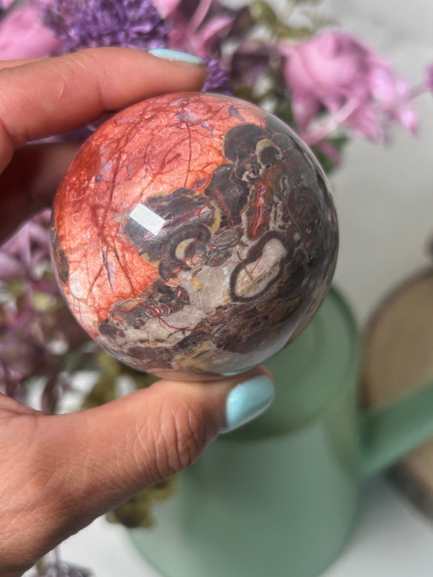 Money Agate Sphere 61b