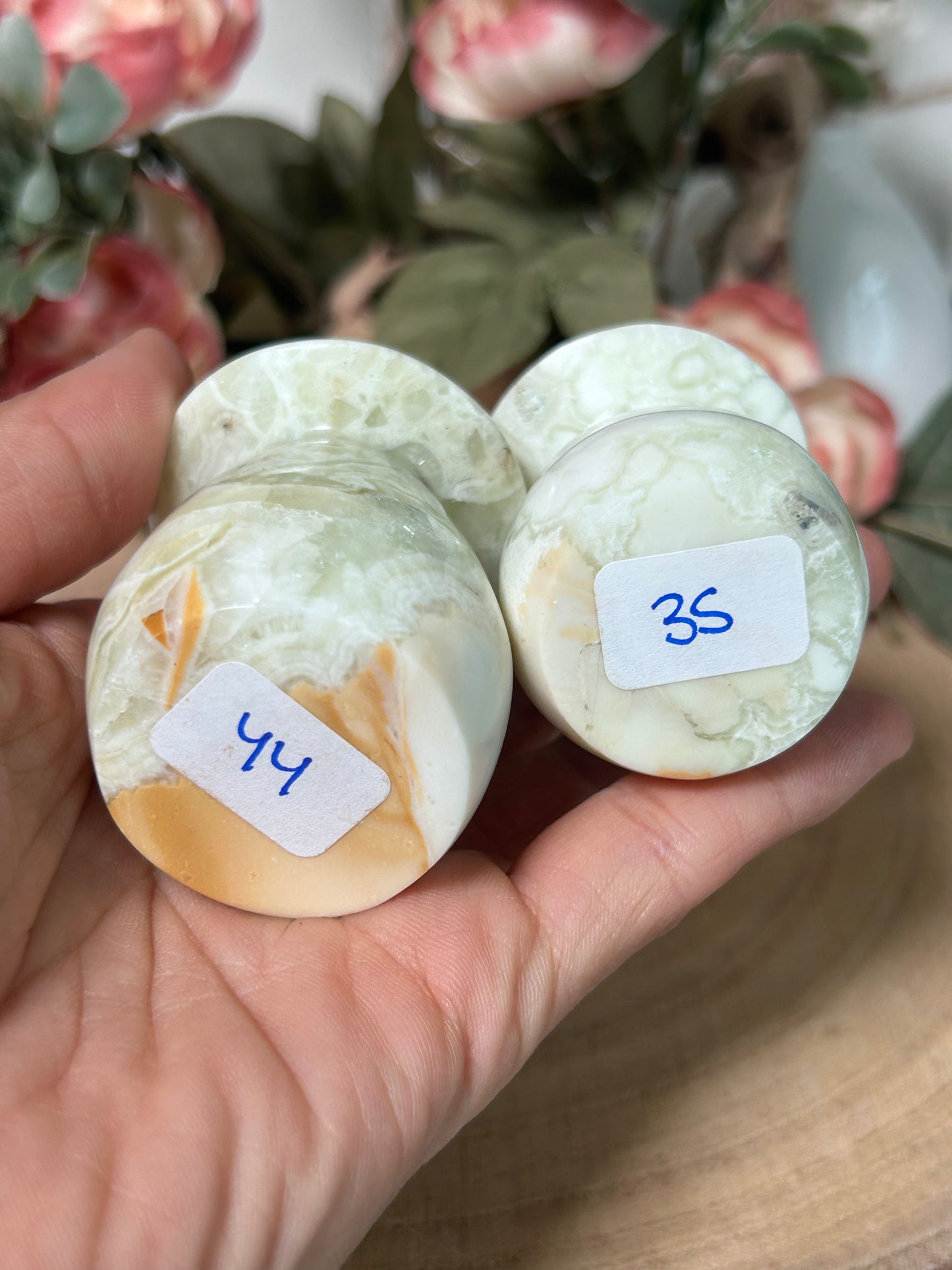Indonesian Green Maligano Jasper Mushroom 35, 44