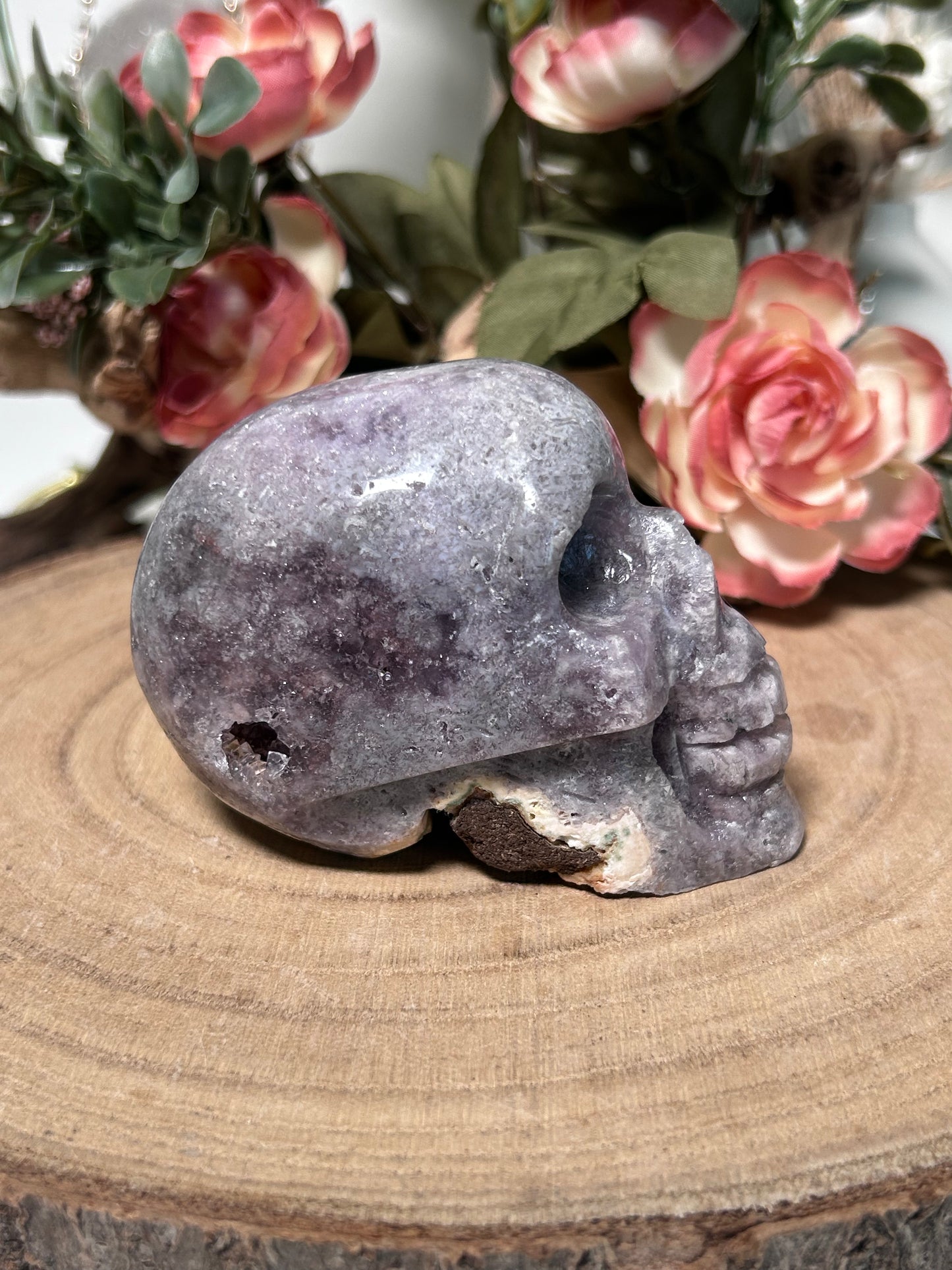 High Quality Pink Amethyst Skull 184