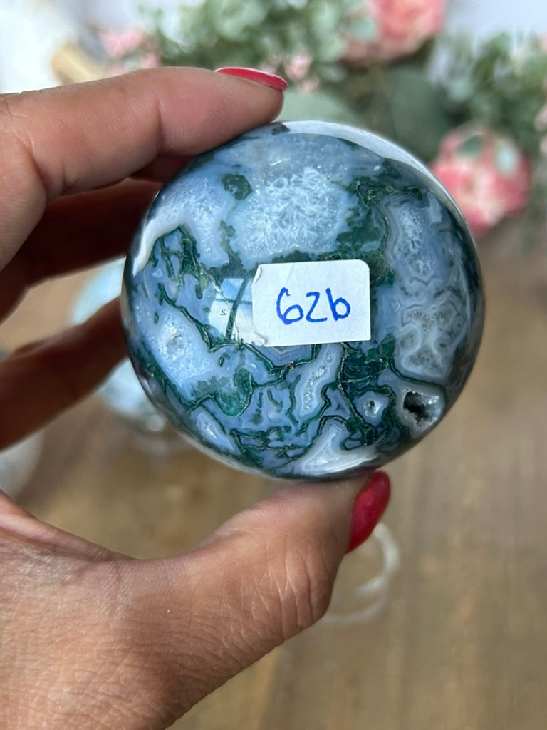 Moss Agate Sphere 62B