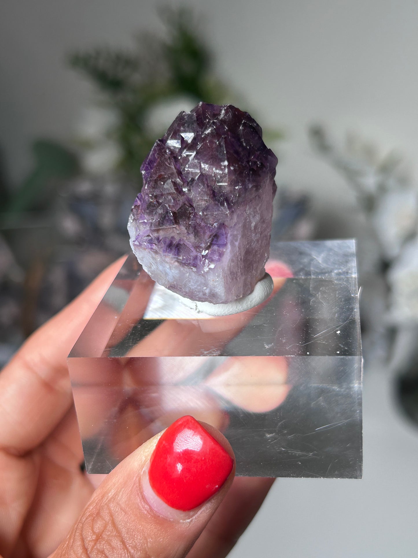 Amethyst Elestial with Red Hematite 17