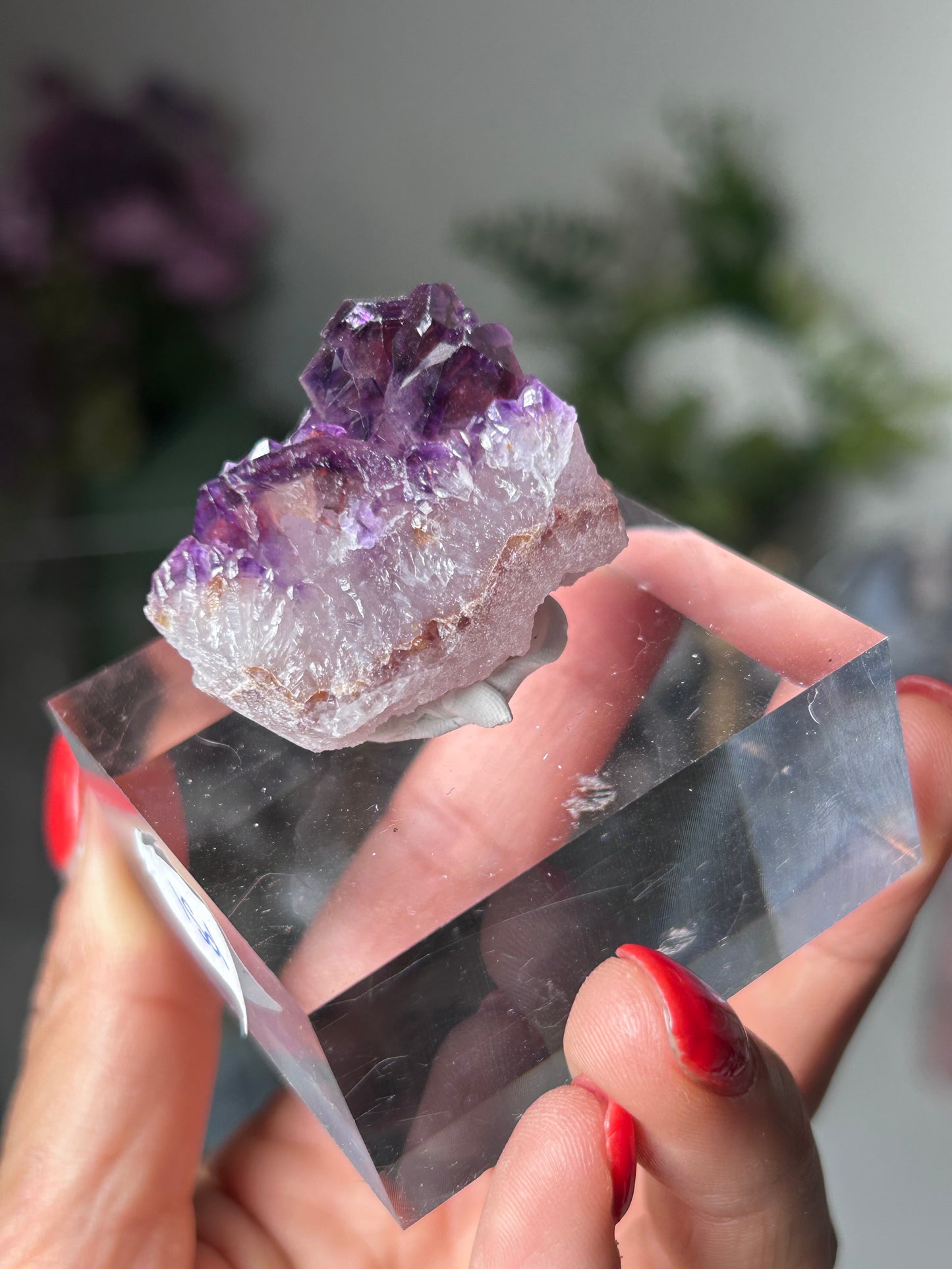Amethyst Elestial with Red Hematite 15d
