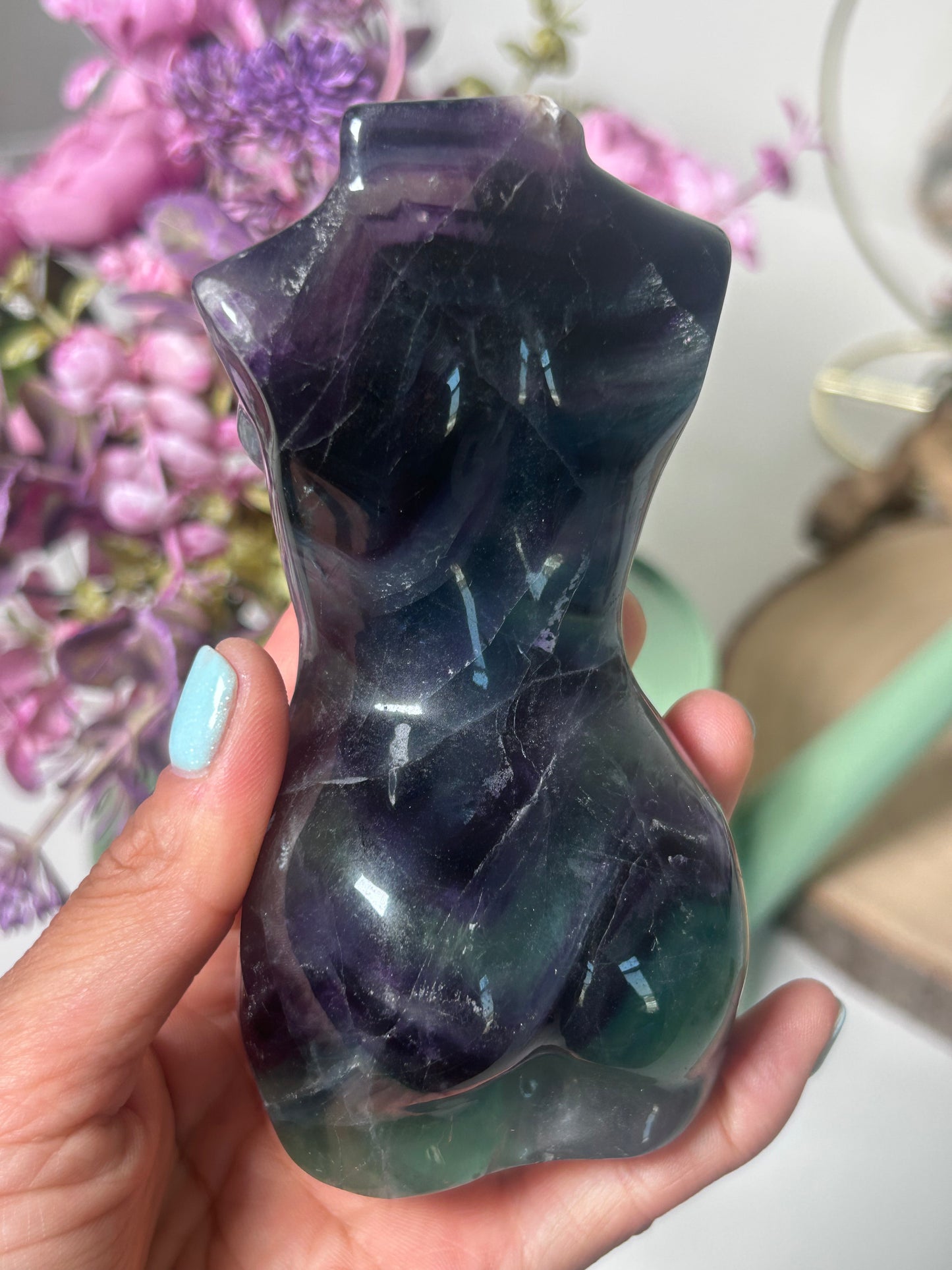 Rainbow Fluorite Goddess Body 128b