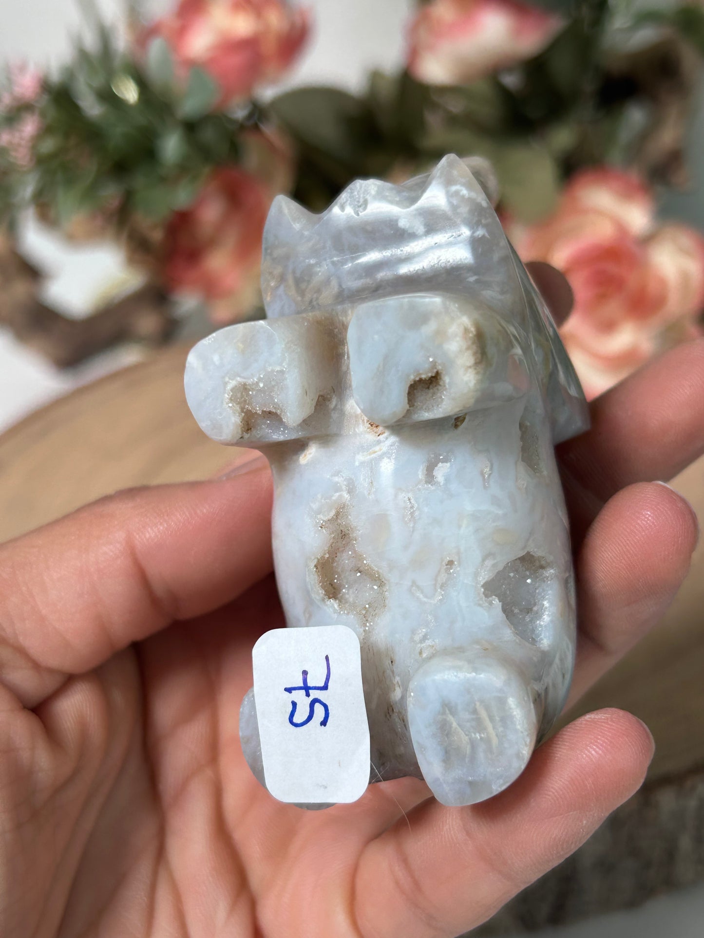 Indonesian Elephant Blue Plume Agate