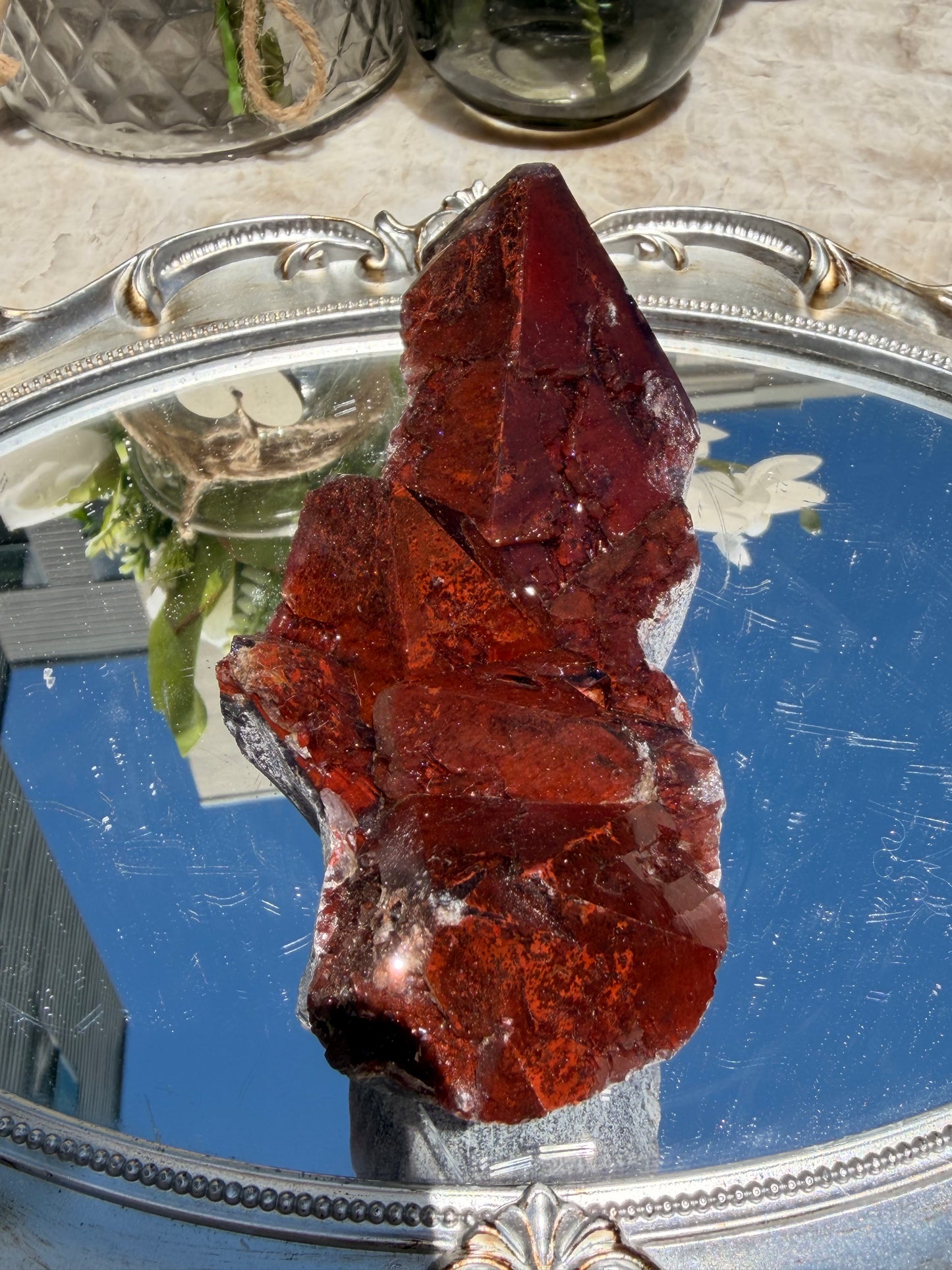 "Ruby Slippers" Alien Amethyst with Red Hematite 135