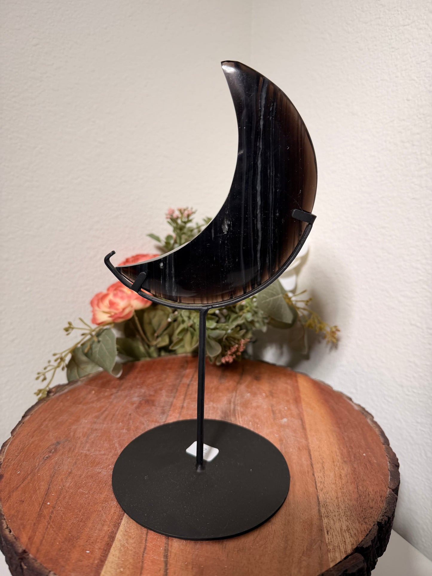 Midnight Lace Moons on custom black stand #2