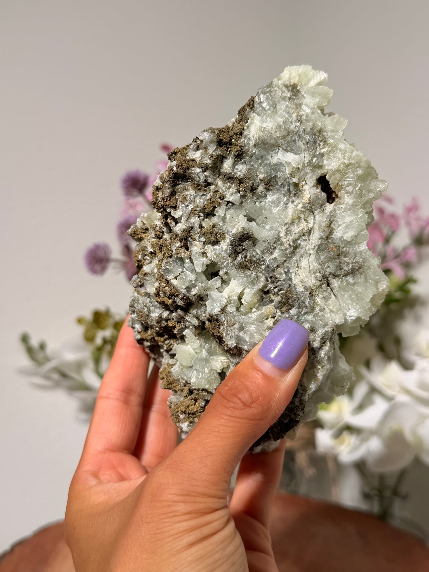 Green Prehnite from Morocco 80b
