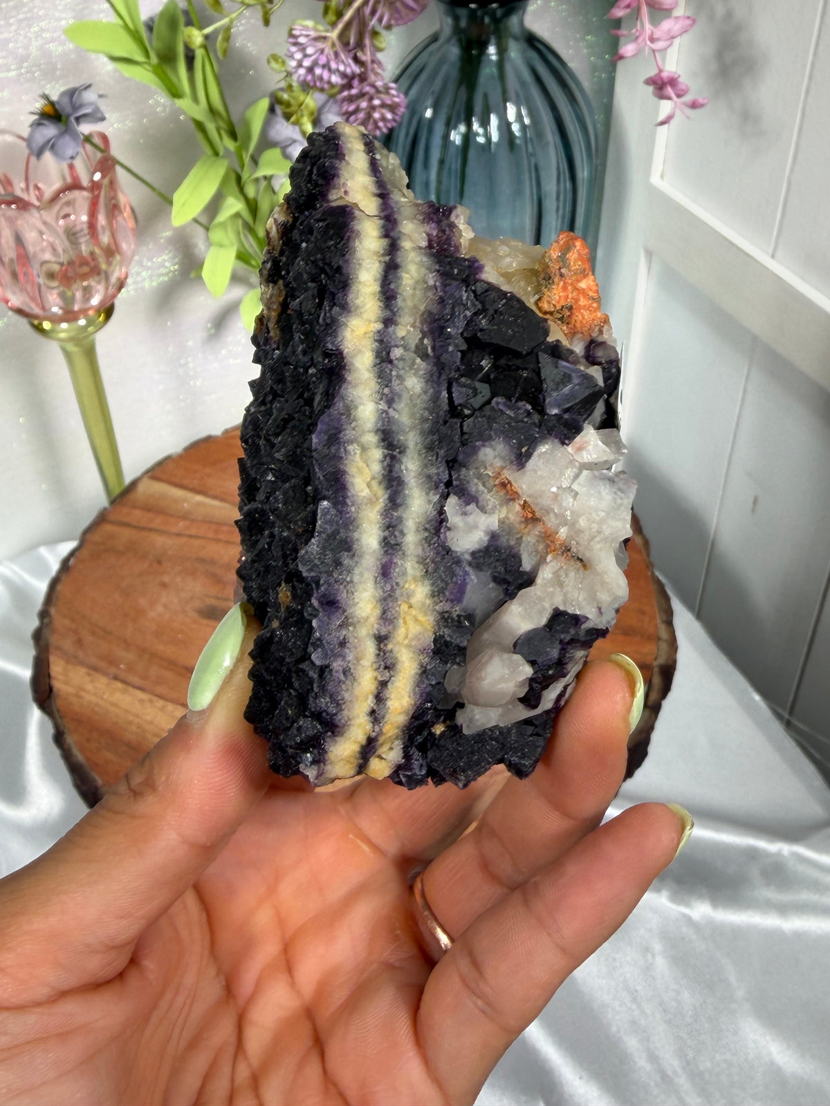 "Fruity Pebbles" Blackberry/Purple Fluorite 113