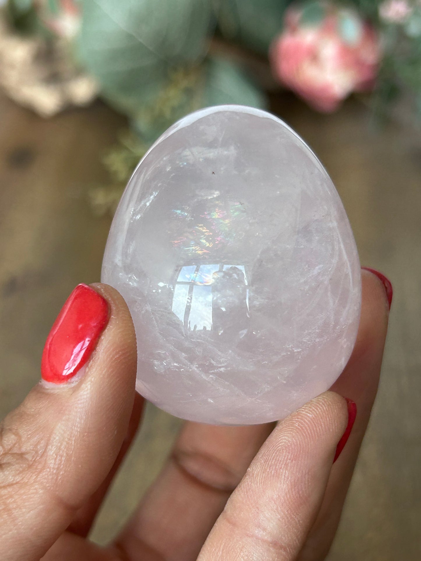 Star Rose Quartz Egg