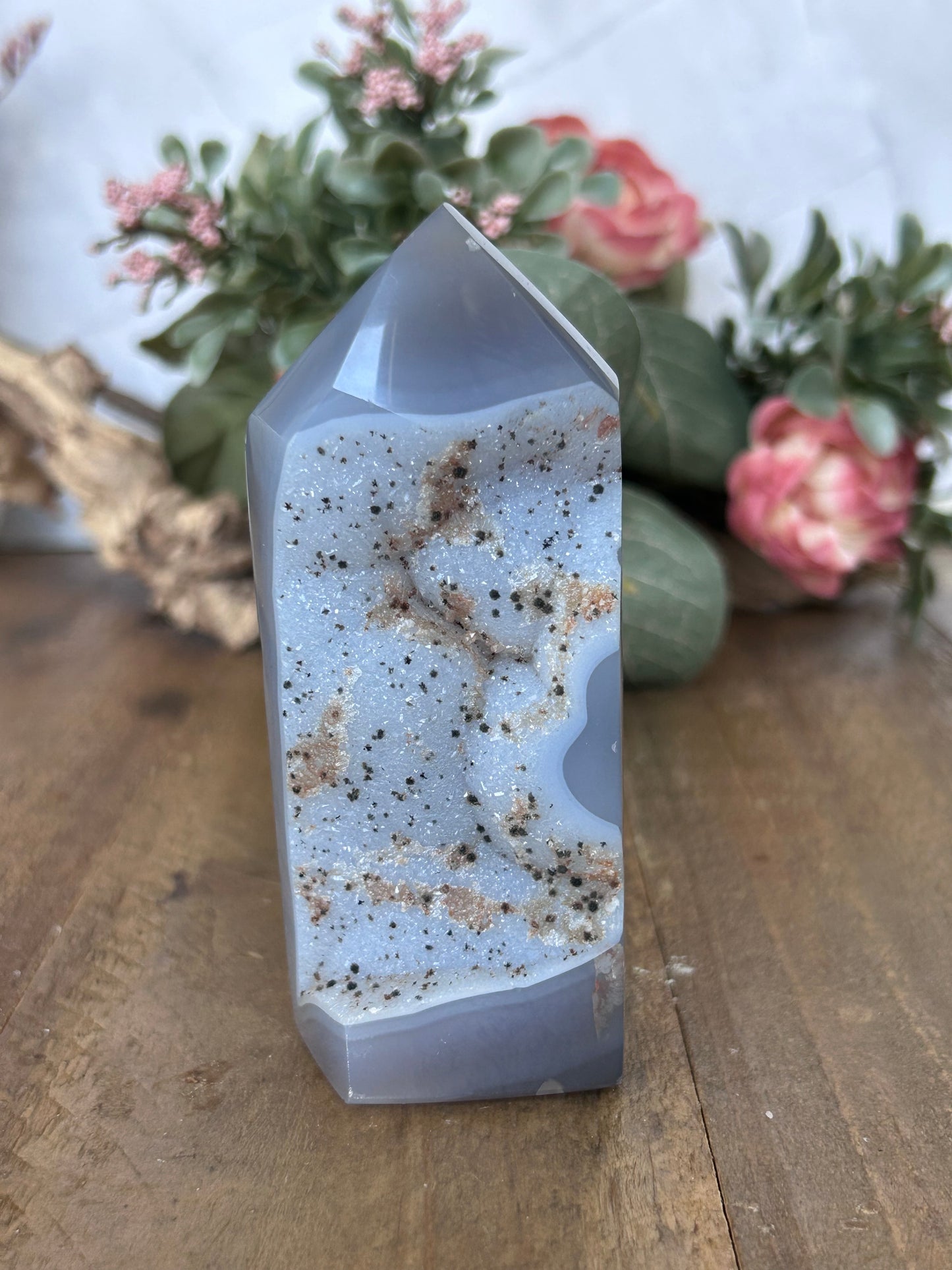 Druzy Agate Tower