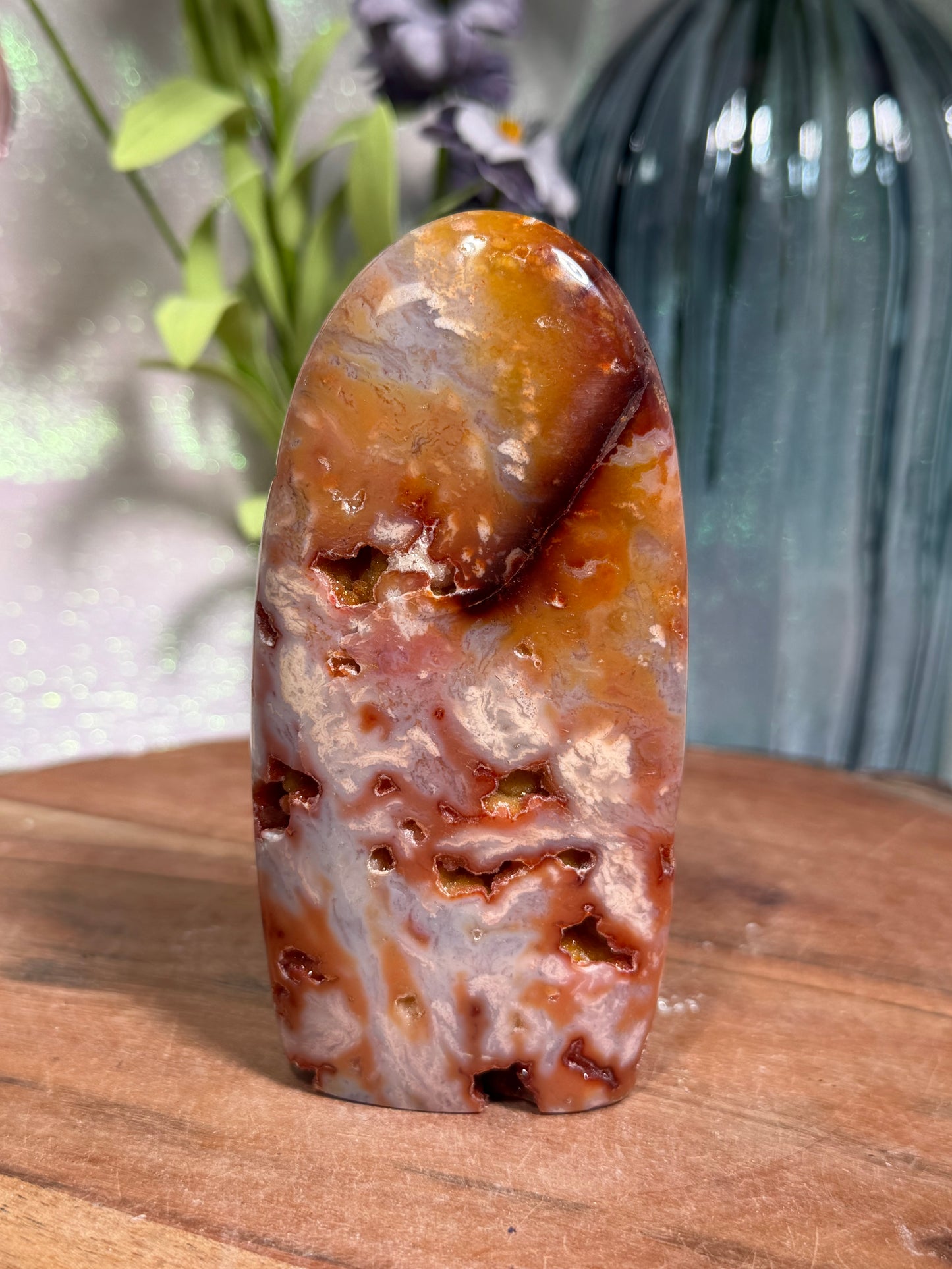 Pink Carnelian Freeform Indonesia 64b