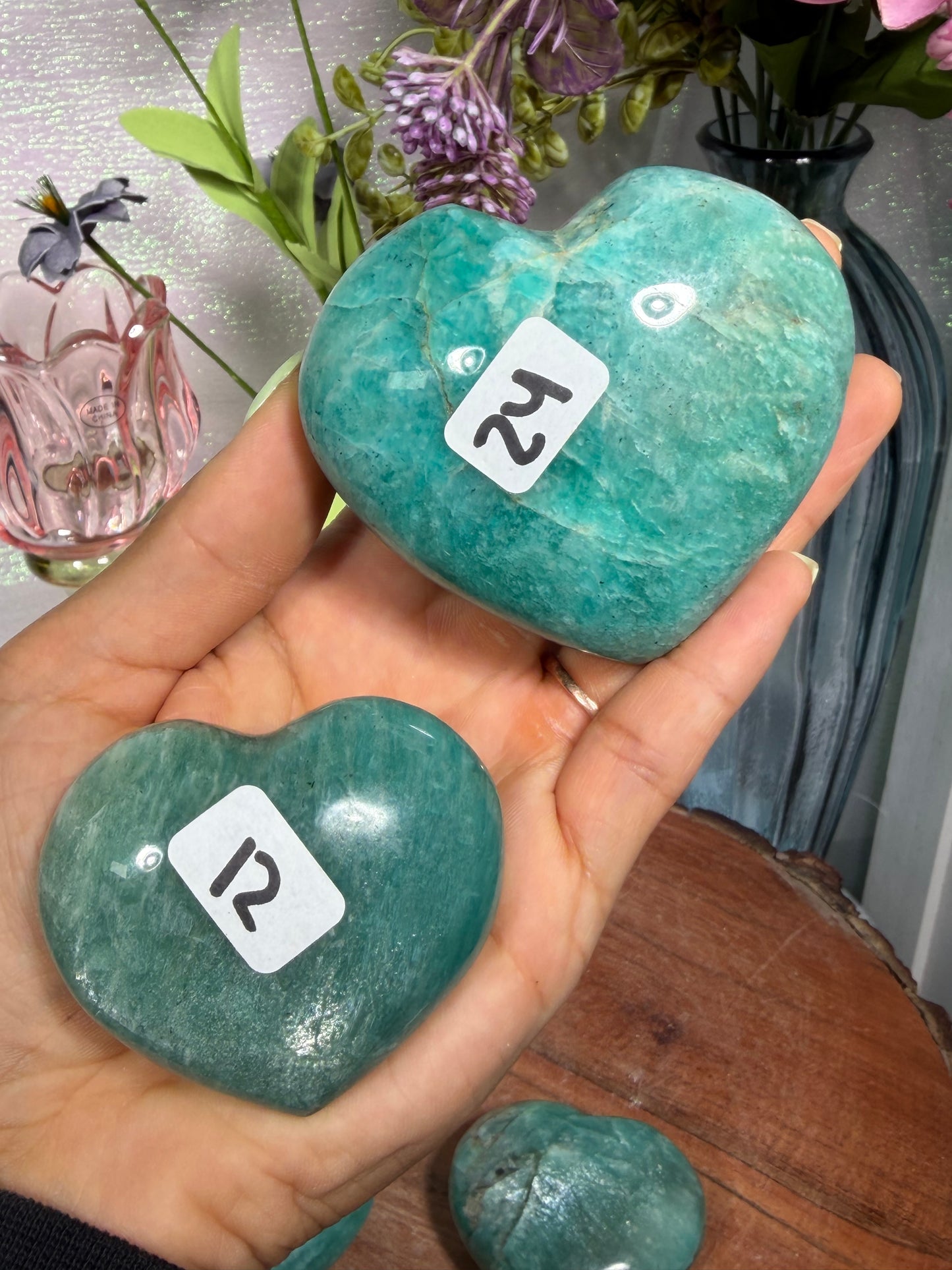Amazonite Heart 24, 12