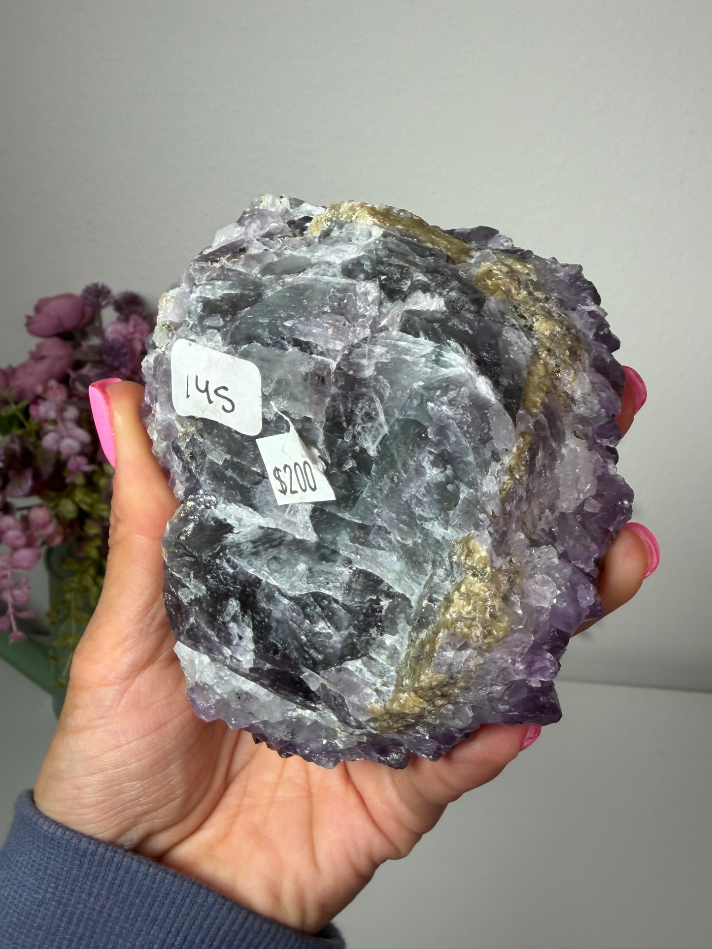 Amethyst and Fluorite with Galena and Pyrite 145