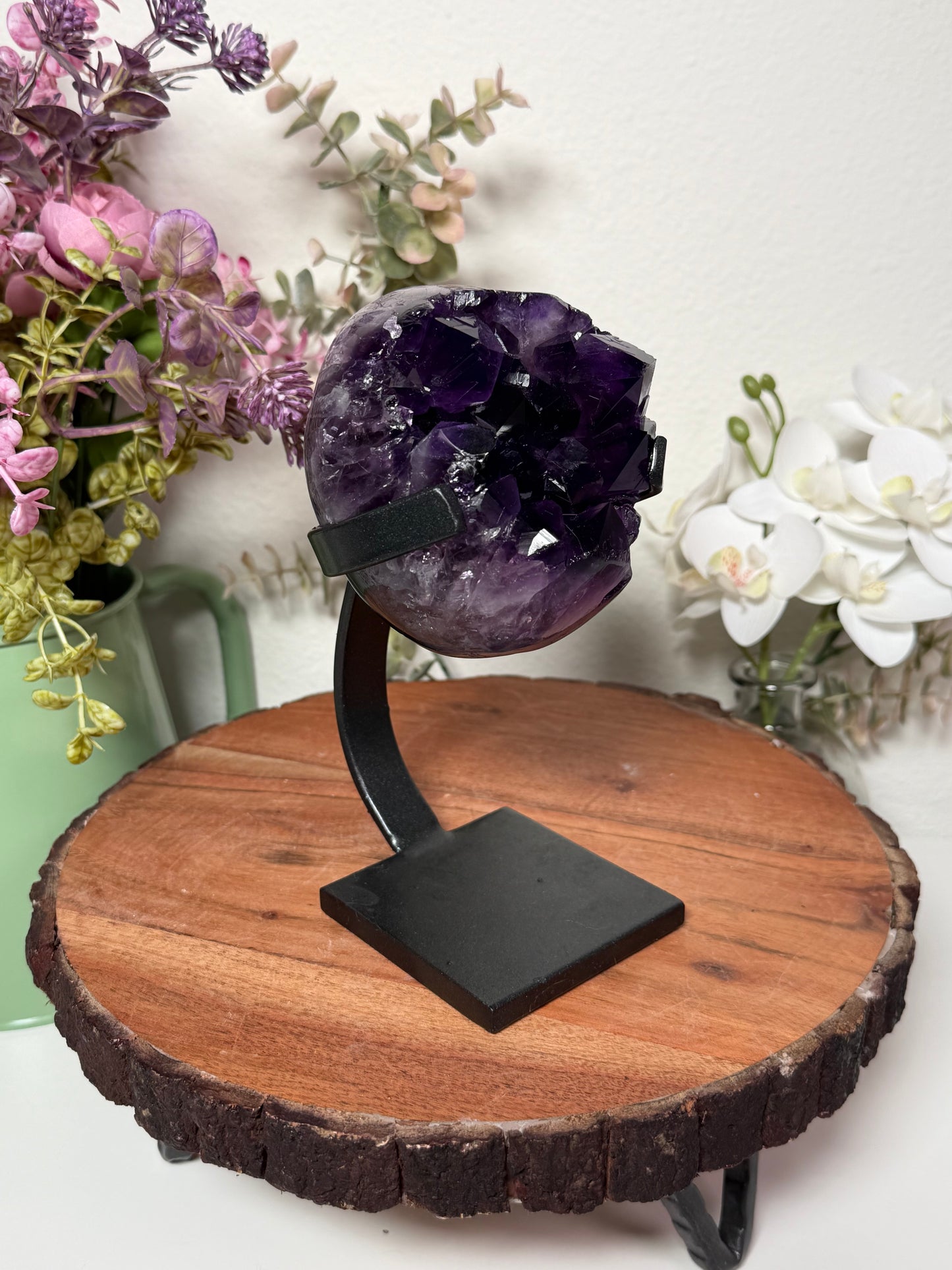 Purple Amethyst on custom stand 158