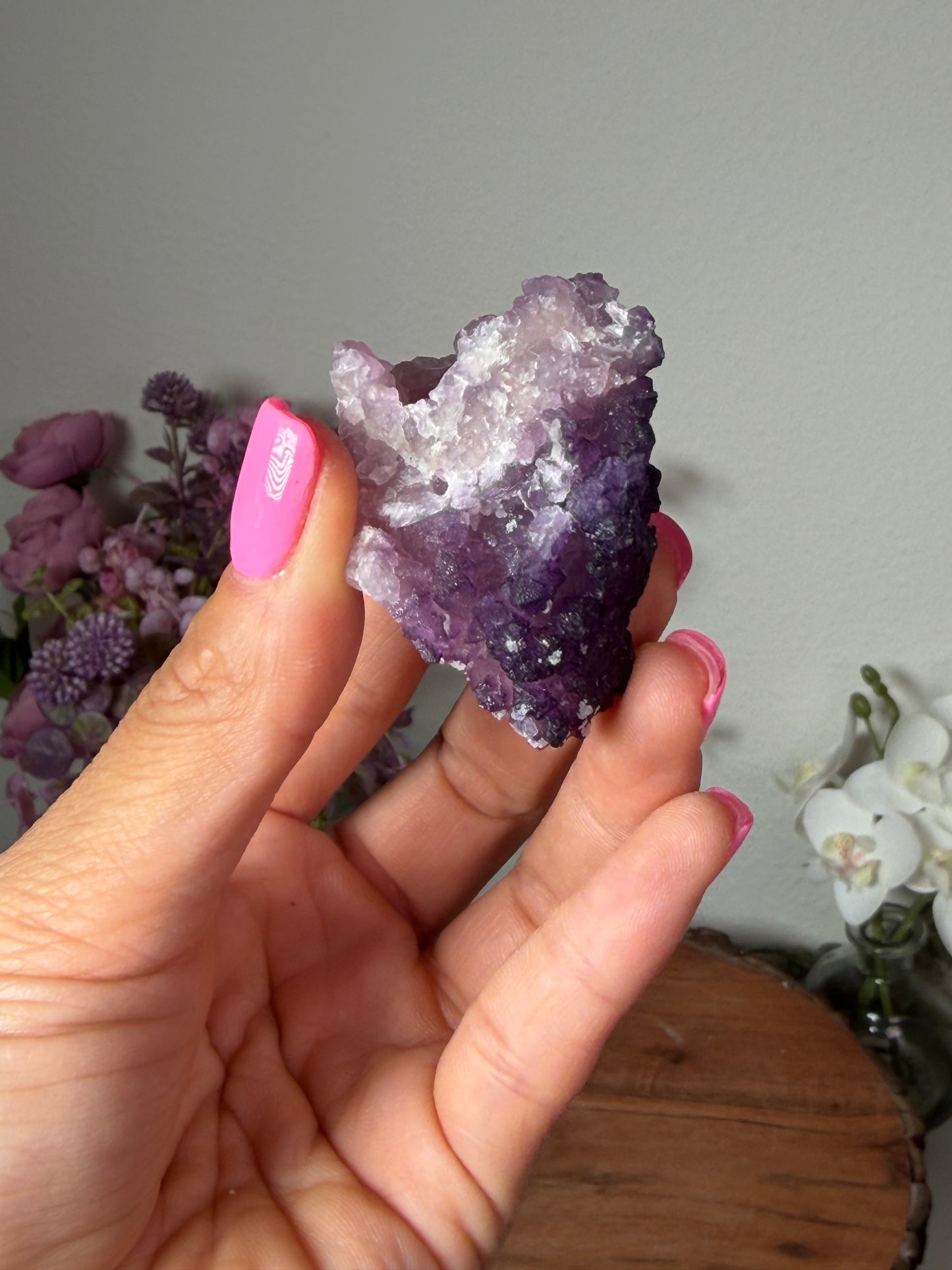 Tombstone AZ, Purple Fluorite with Quartz Epimorphs 45