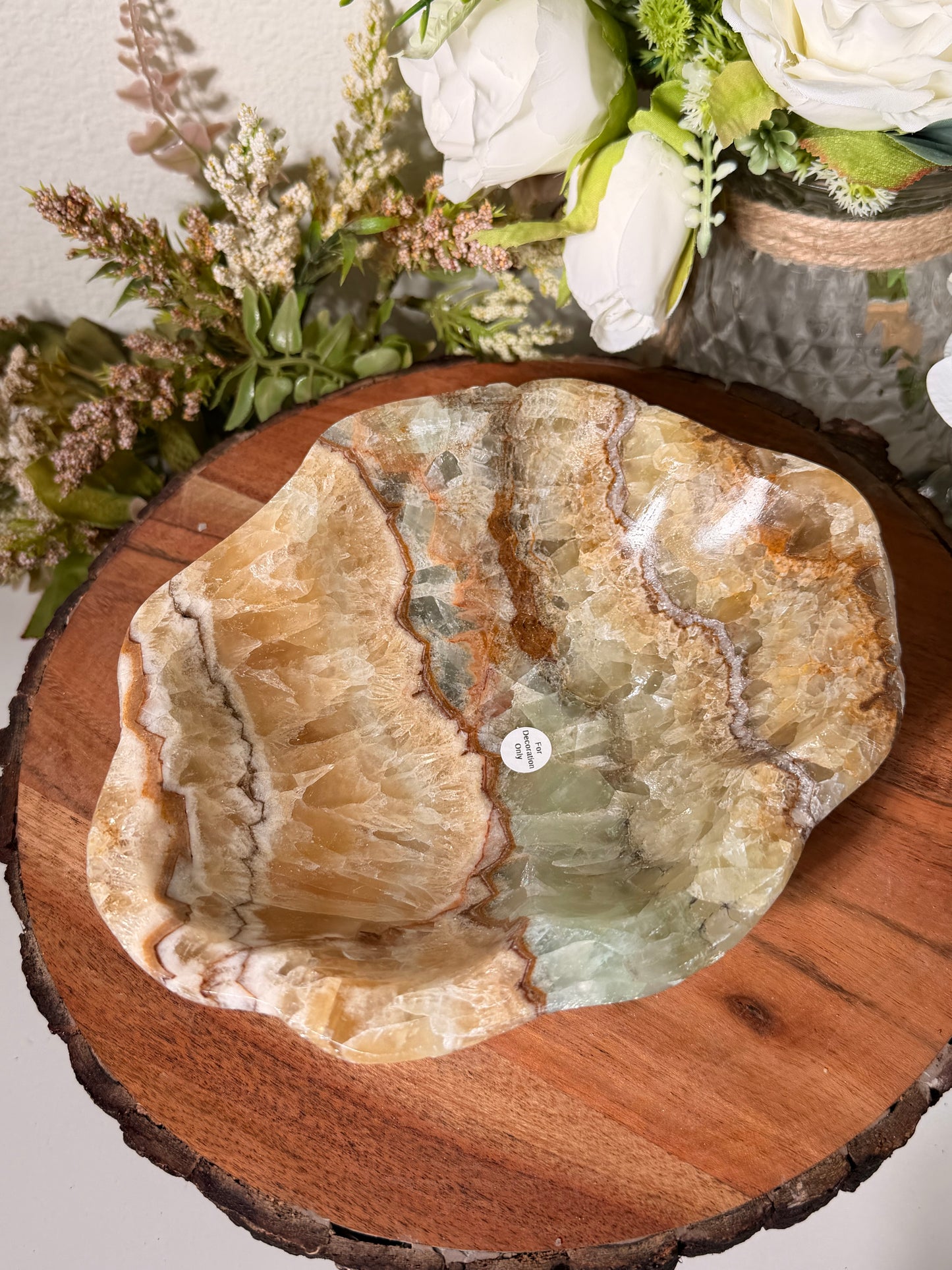 Rainbow calcite bowl 125