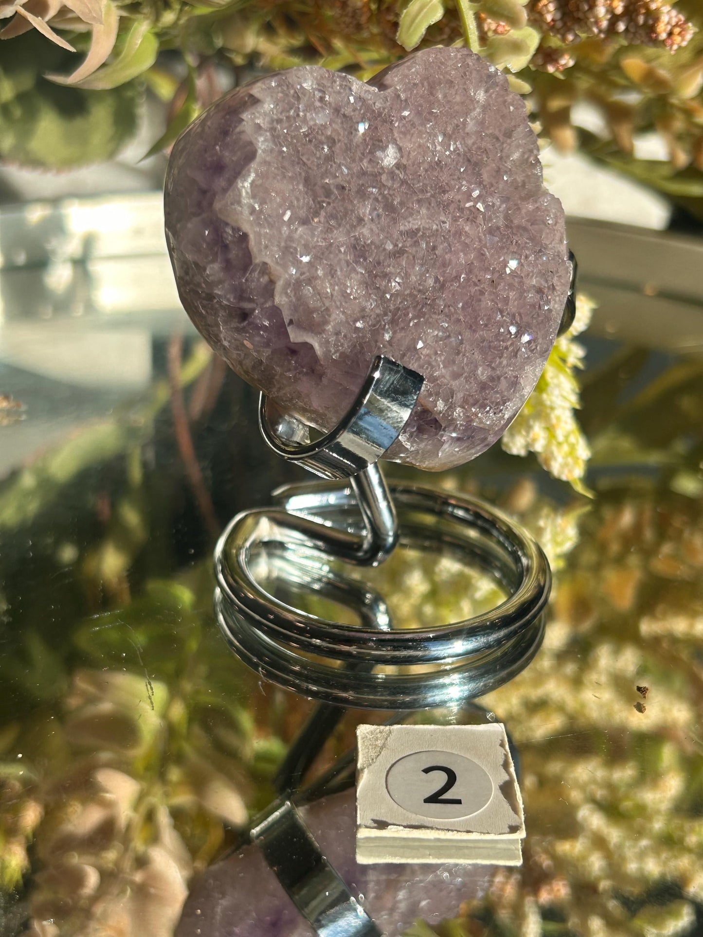 RARE Uruguay Sugar Rainbow Amethyst Heart | Uruguayan Amethyst | Rainbow Amethyst | Amethyst Heart Geode | Crystal Heart | Cluster Heart-Crystal Hearts-rainbow amethyst