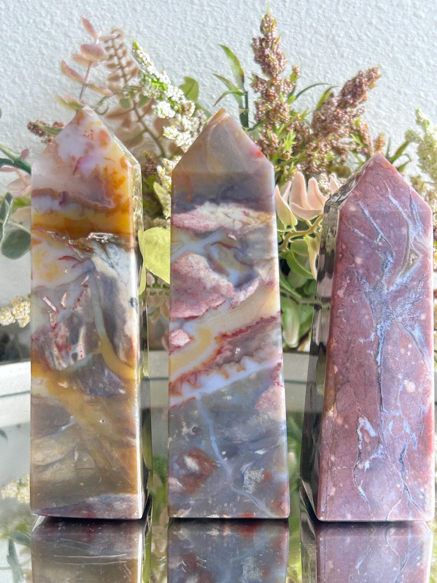 Purple Chalcedony Tower From Indonesia | Crystal Tower Obelisk | Crystal Lover Gifts | Home Decor-Crystal Towers-purple chalcedony