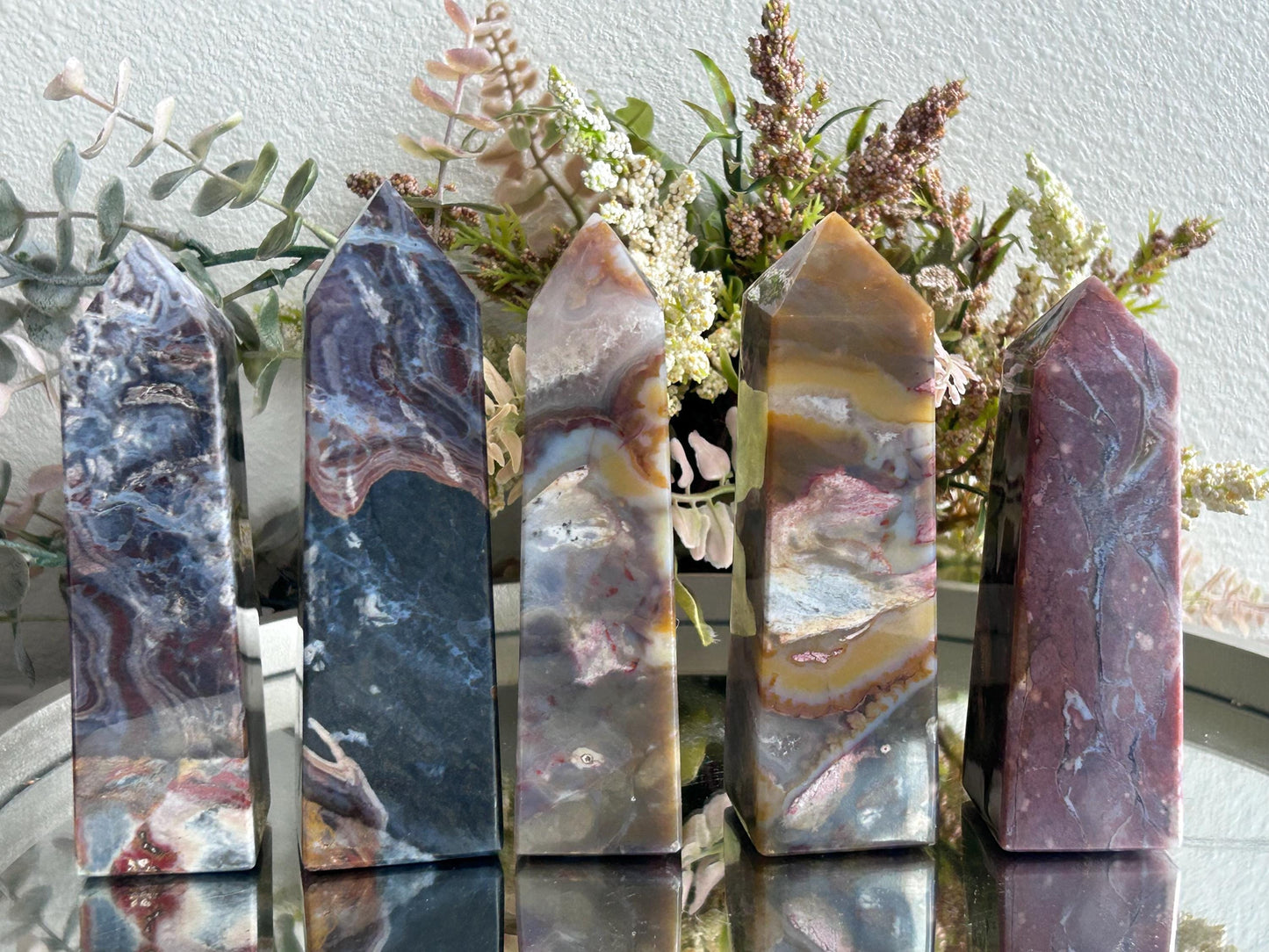 Purple Chalcedony Tower From Indonesia | Crystal Tower Obelisk | Crystal Lover Gifts | Home Decor-Crystal Towers-purple chalcedony