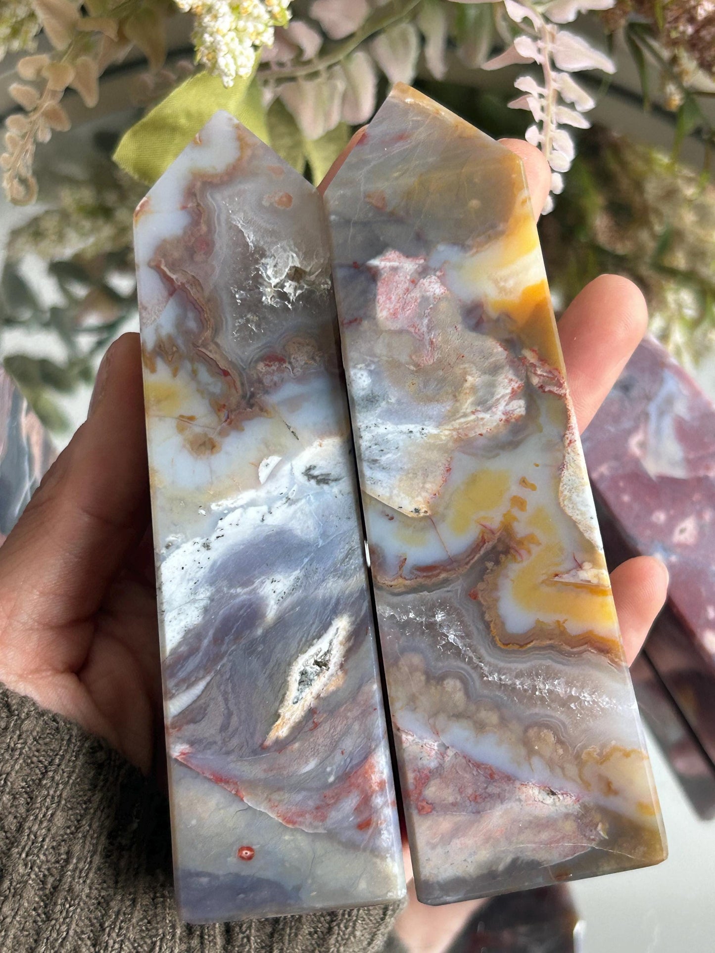 Purple Chalcedony Tower From Indonesia | Crystal Tower Obelisk | Crystal Lover Gifts | Home Decor-Crystal Towers-purple chalcedony